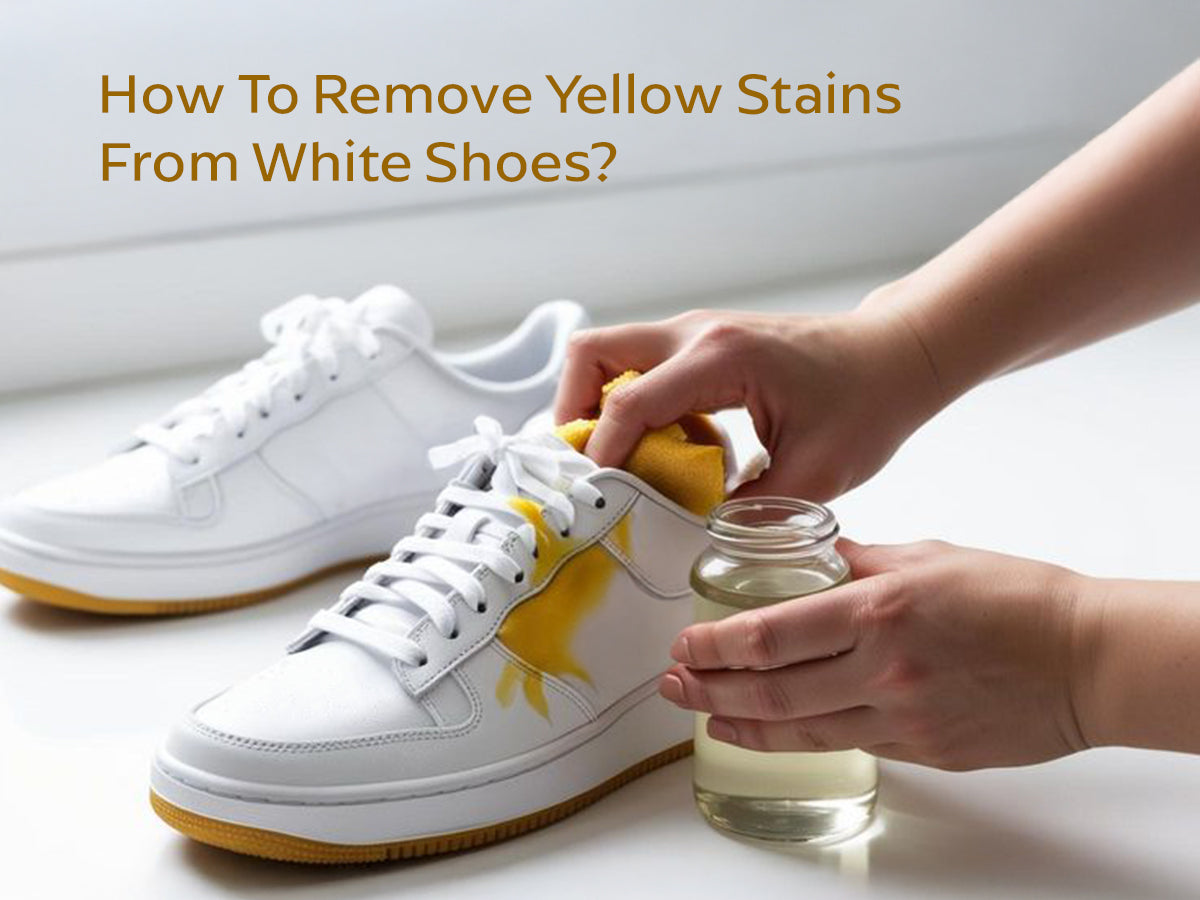 how to remove yellow stains from white nike shoes