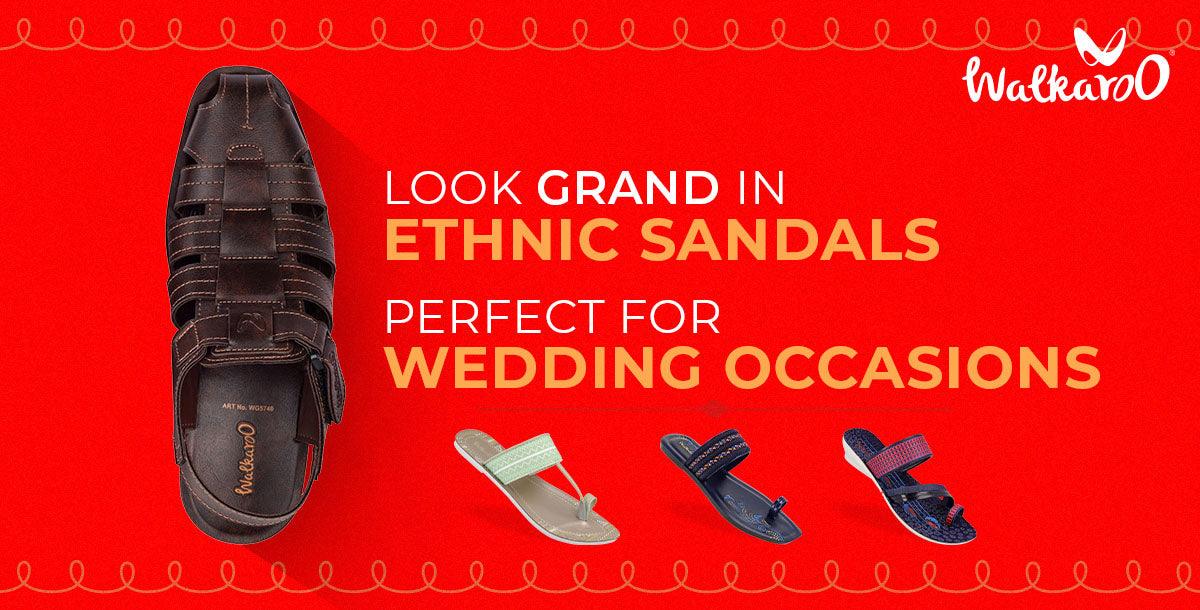 Look Grand In Ethnic Sandals Perfect For Wedding Occasions - Walkaroo Footwear