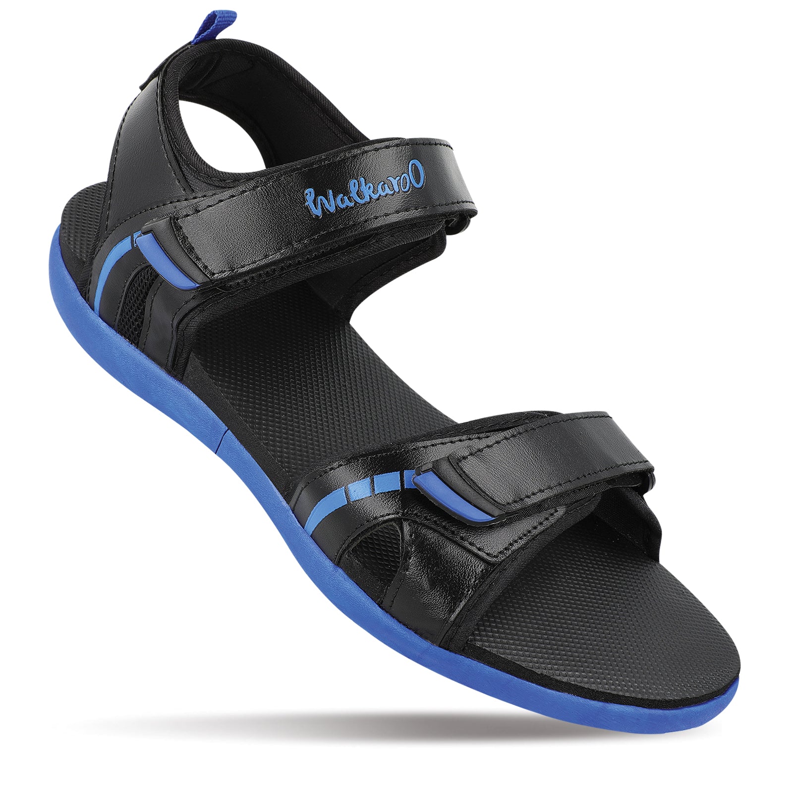 Walkaroo Mens Sandals WC4372 Black Blue