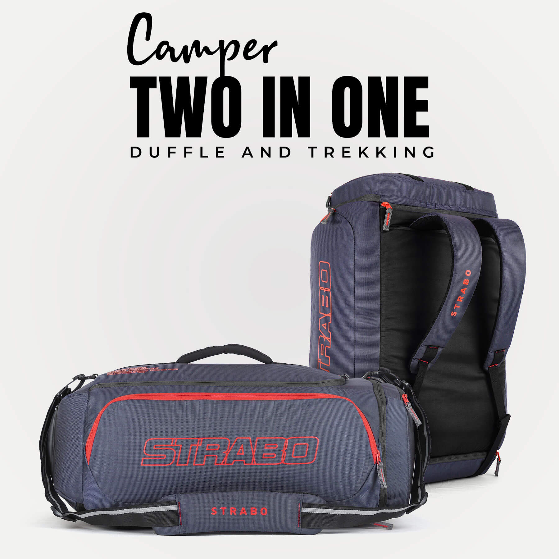 Camper 2-in-1 Duffel + Backpack - Grey