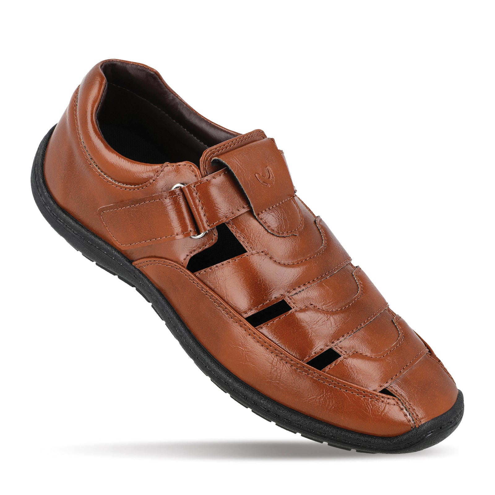 Walkaroo Xgo Gents Solid Roman Sandals - WF6259 Tan