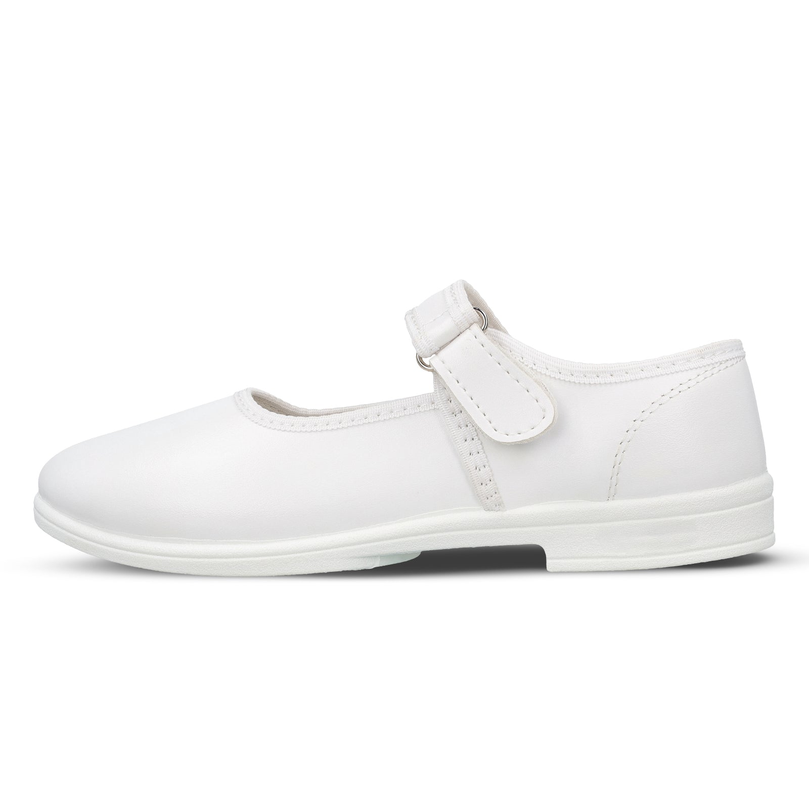 Girls School Shoes - WV592 White