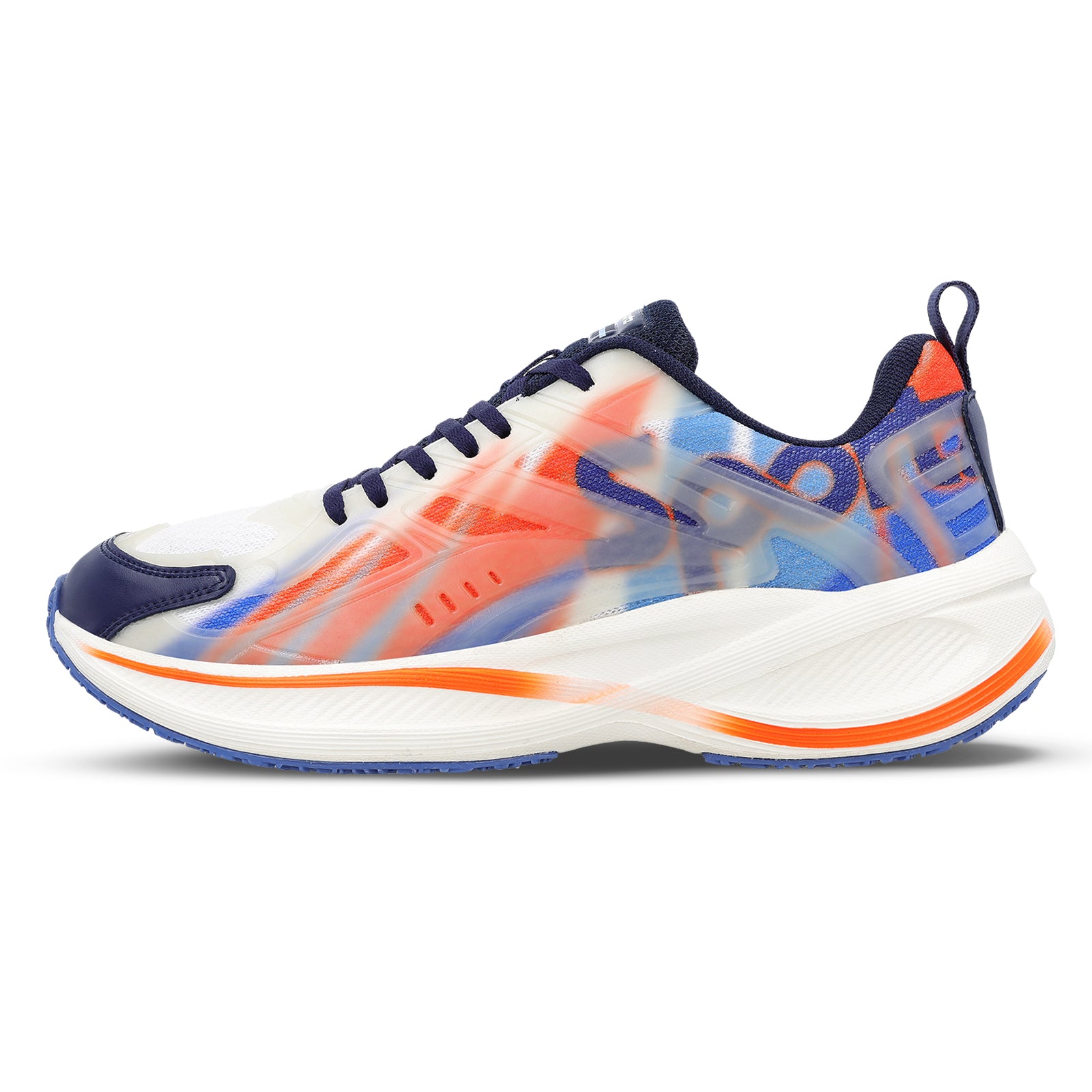 Men's Night Glow Sports Shoe WS9134 Navy Blue Orange