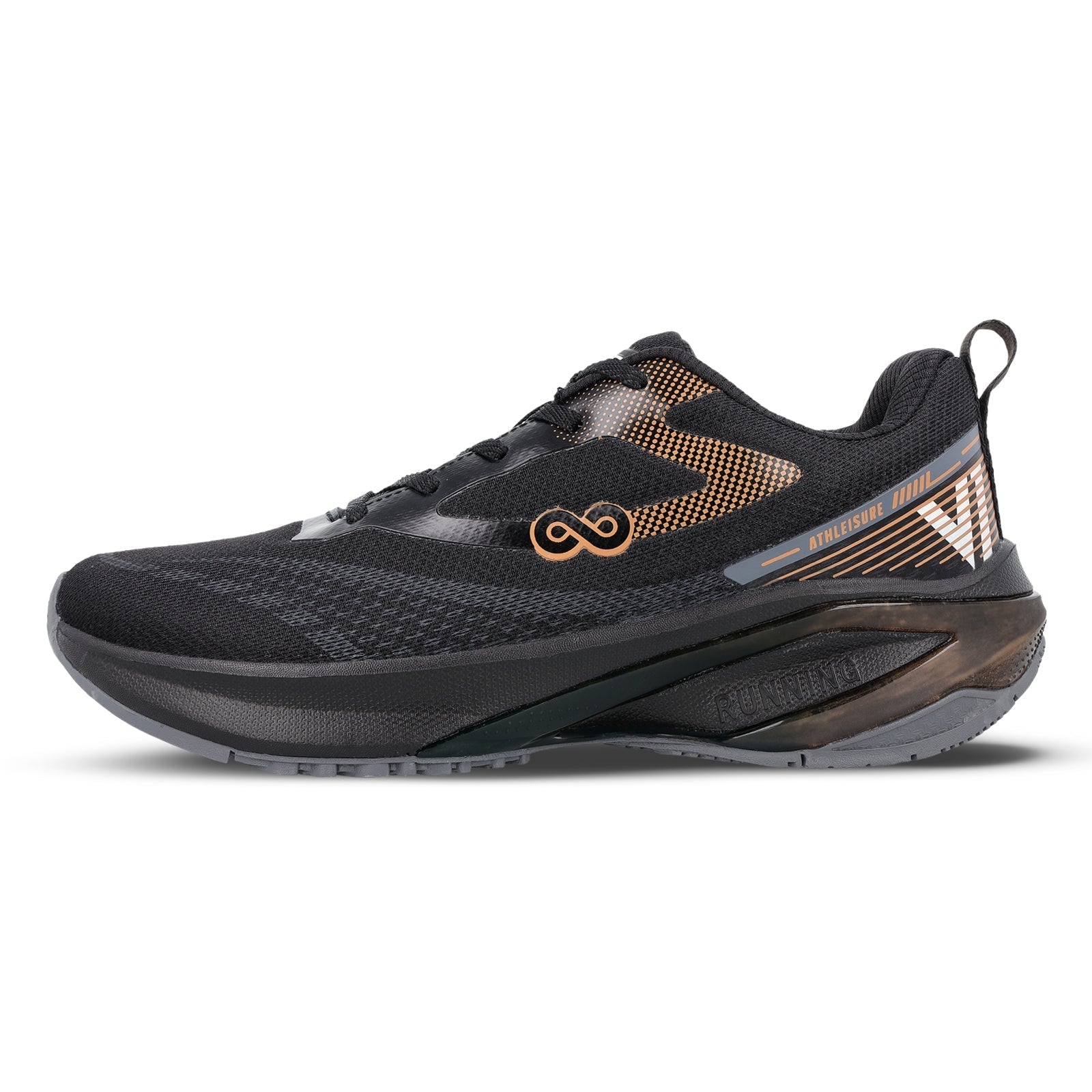 Men's Lace-up Sports Shoes - WS9167 Black Copper