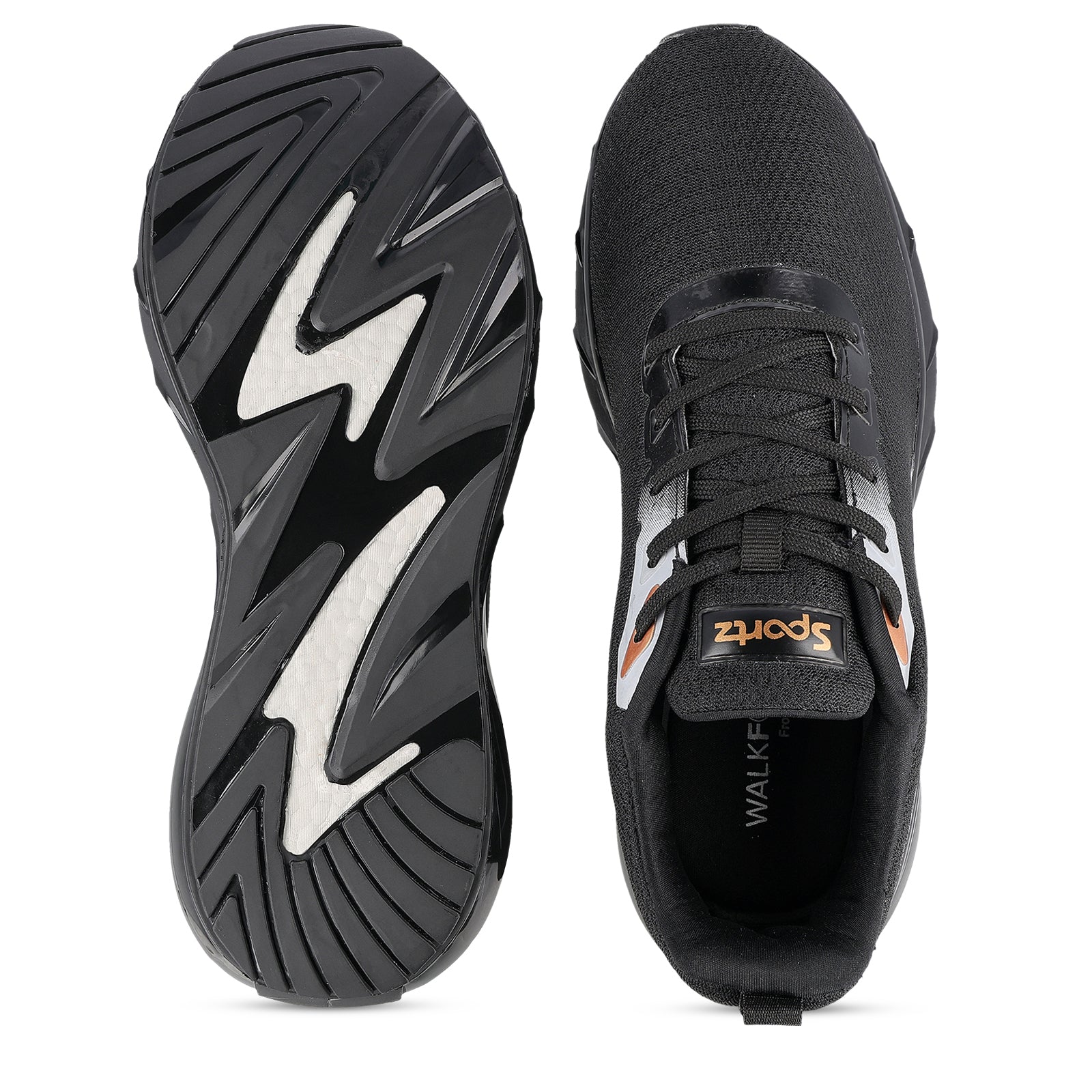 ZYLOK Men's Lace-up Sports Shoes - Black Gold