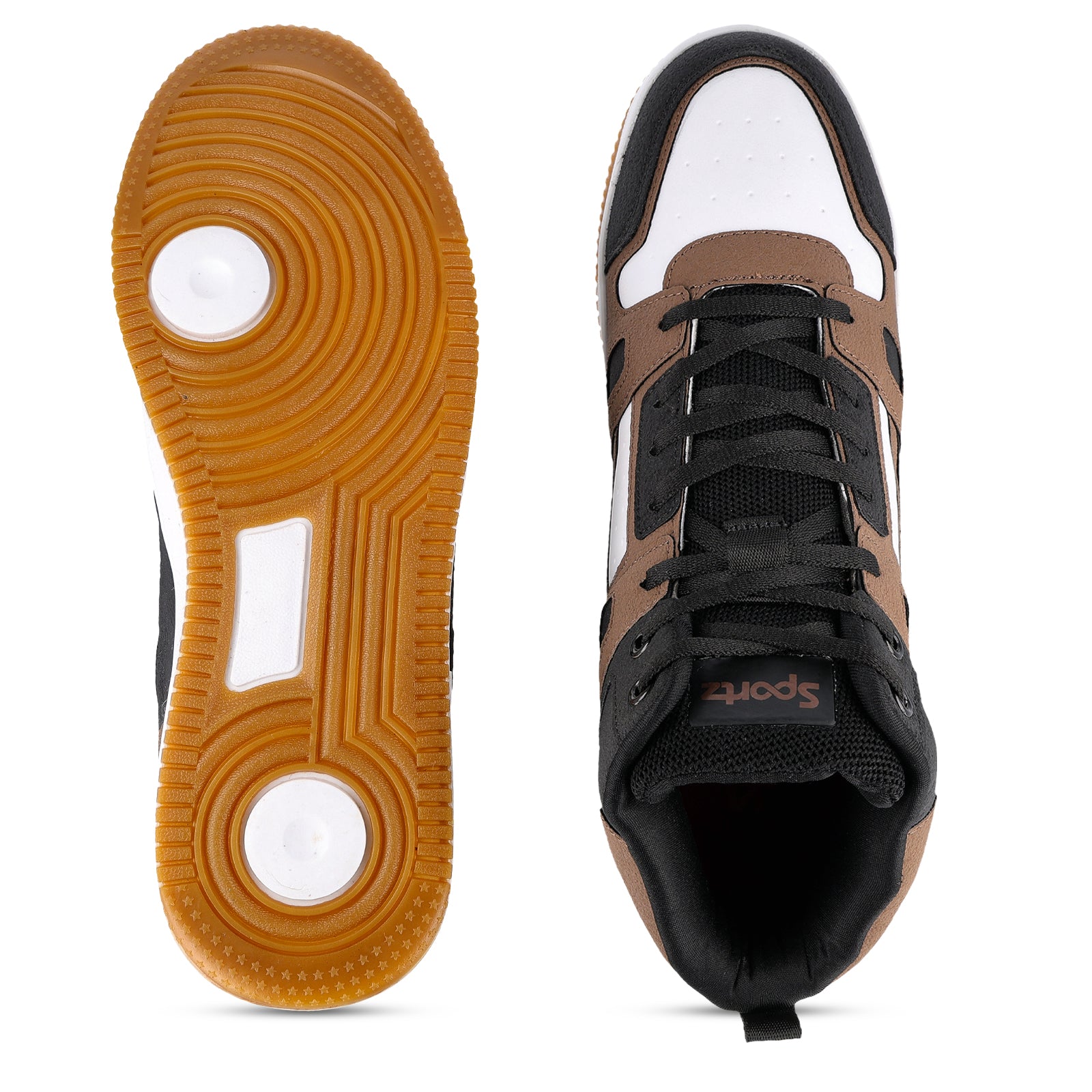 Men's High Top Sneakers - WY3466 Black Brown