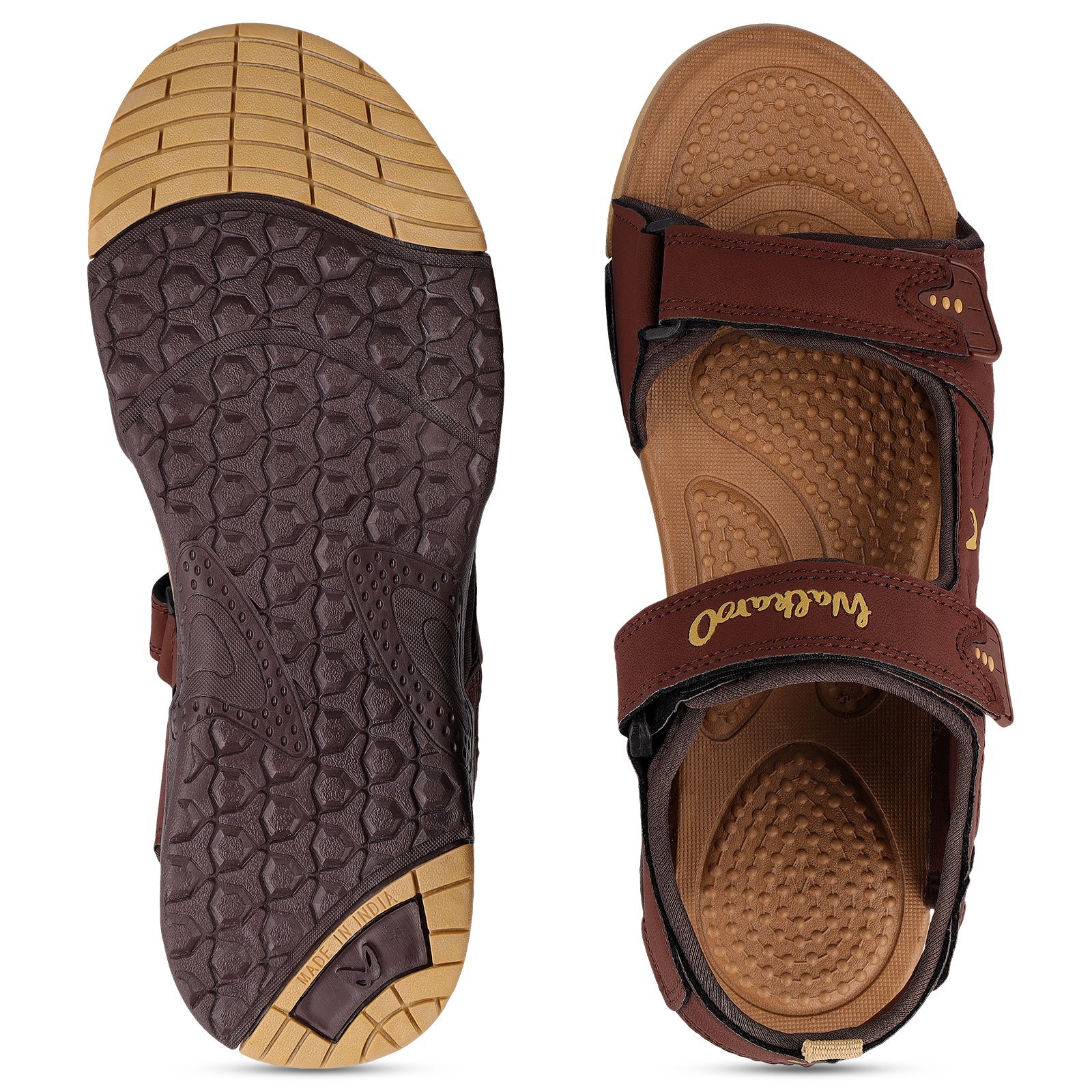 Walkaroo Men Sandals - WC4381 Tan