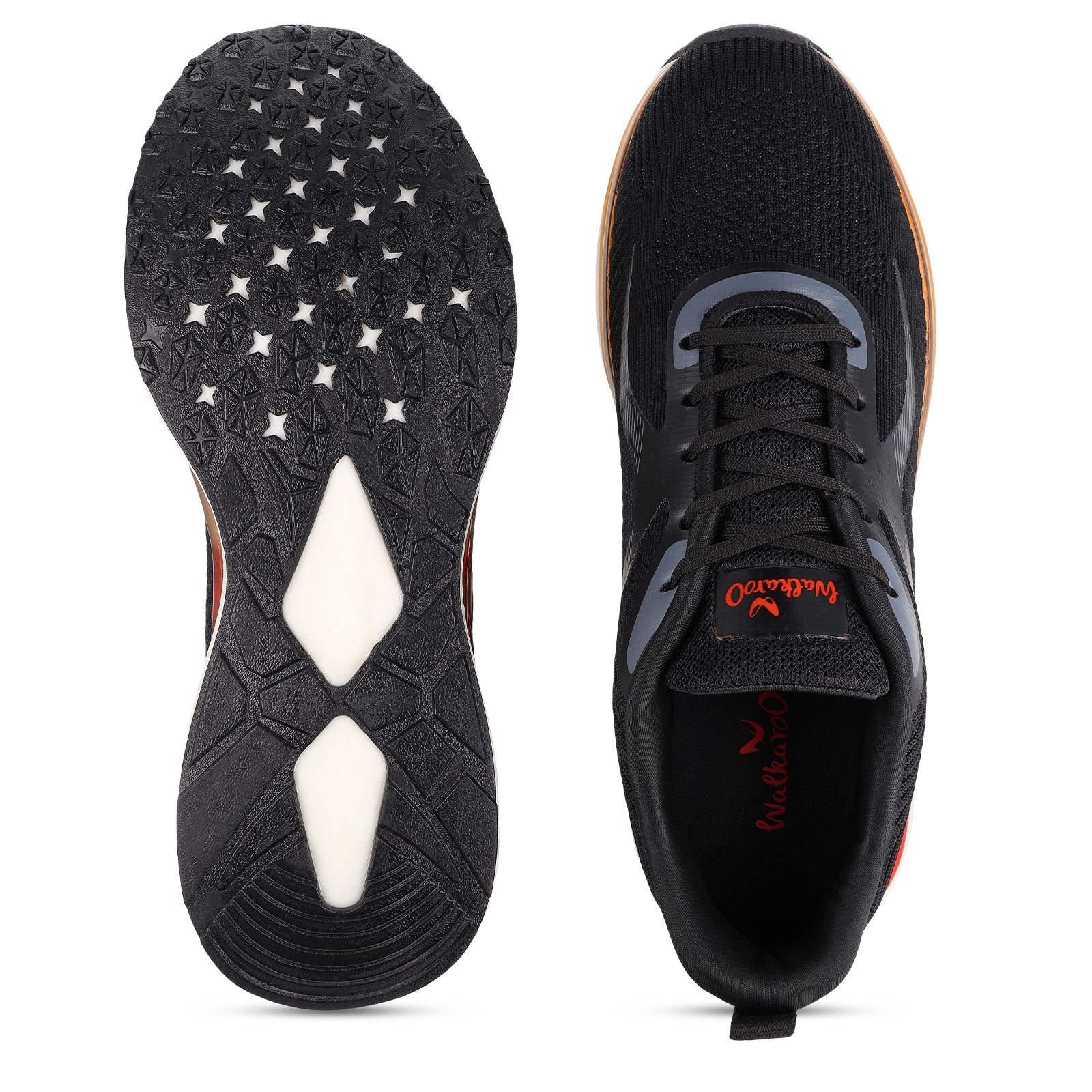 Men's Lace-up Sports Shoe - WS9122 Black Red