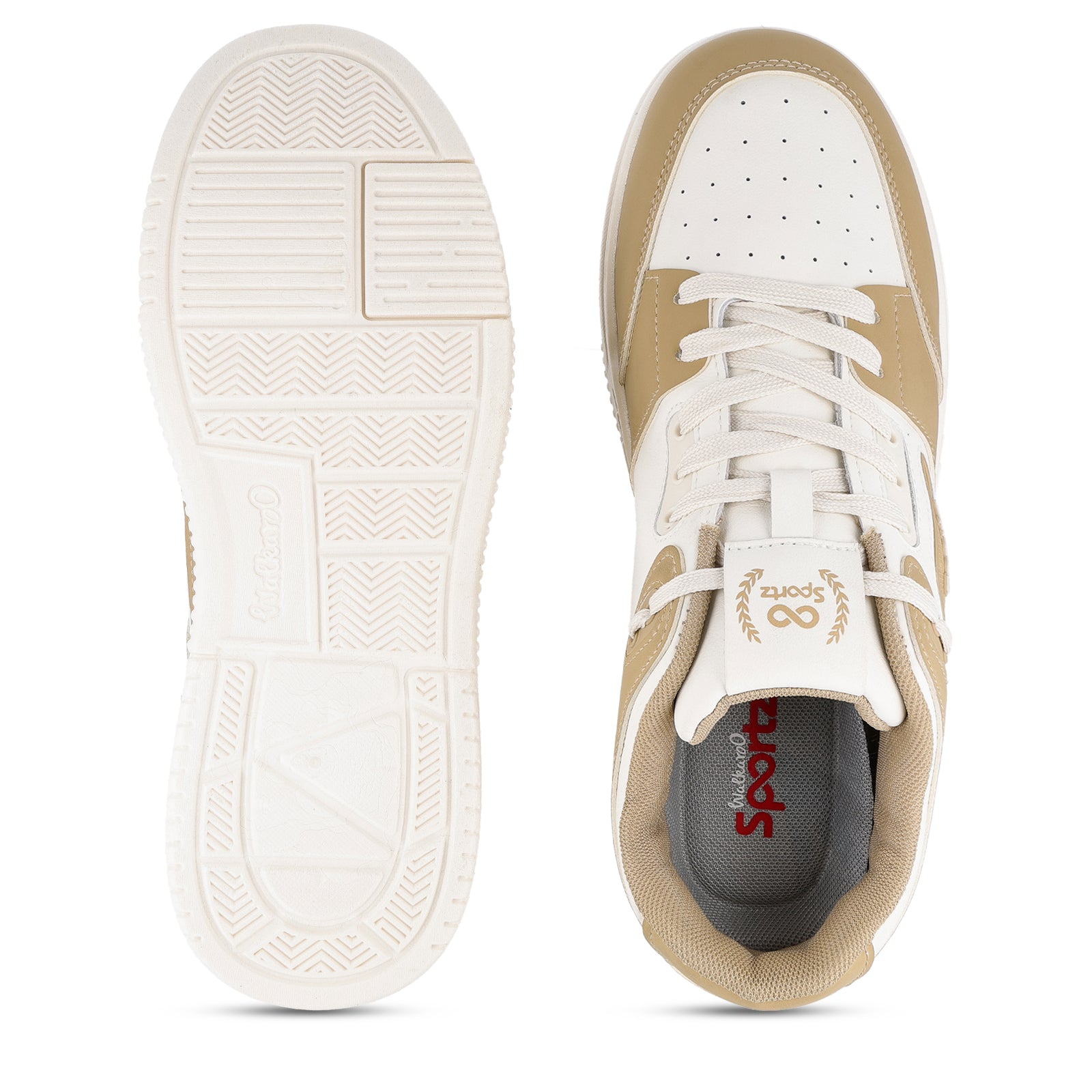 Men's Sports Sneakers - SGE24001 White Tan