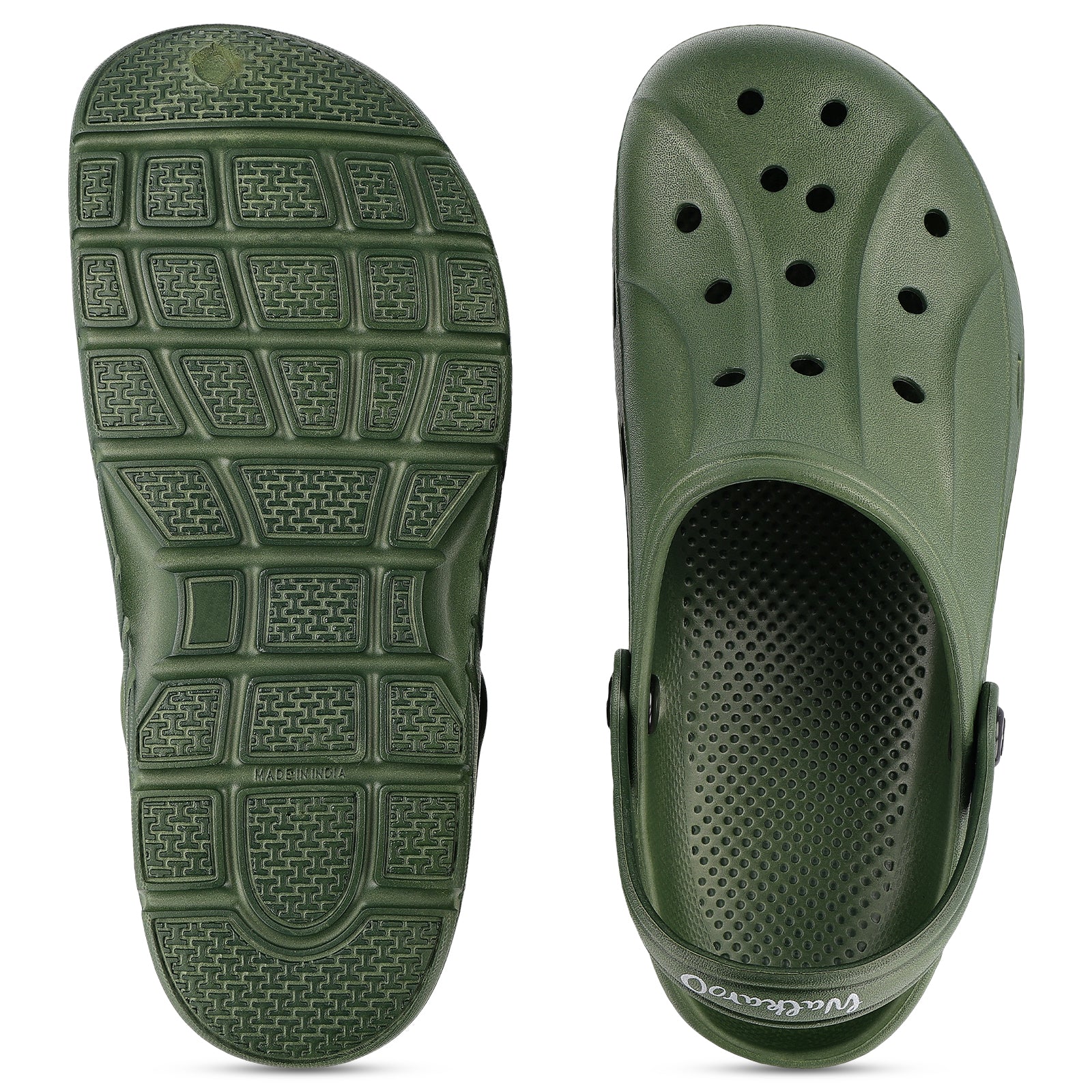 Walkaroo Mens Clogs - WC4838 Olive