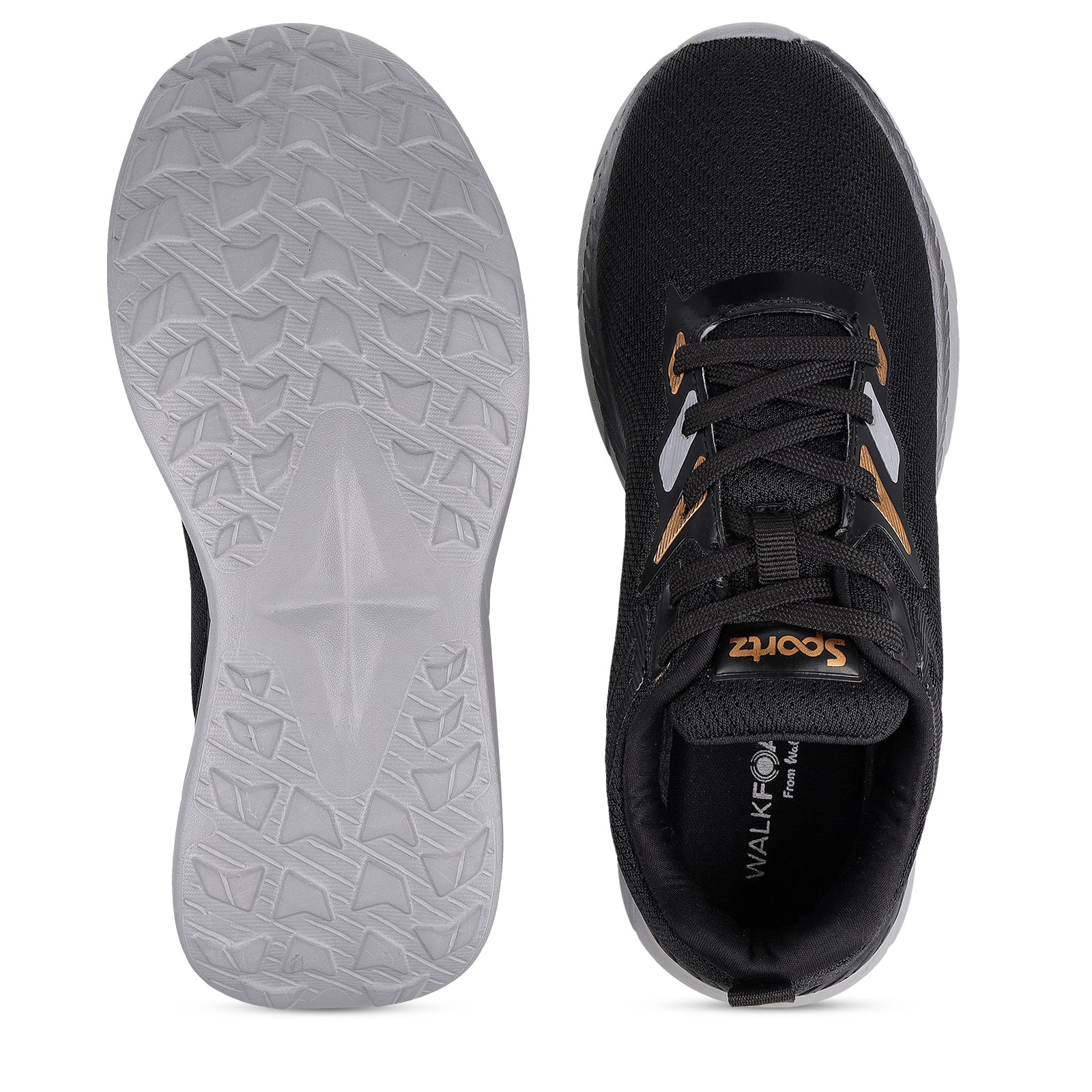 Men's Lace-up Walking Shoe - WS9607 Black