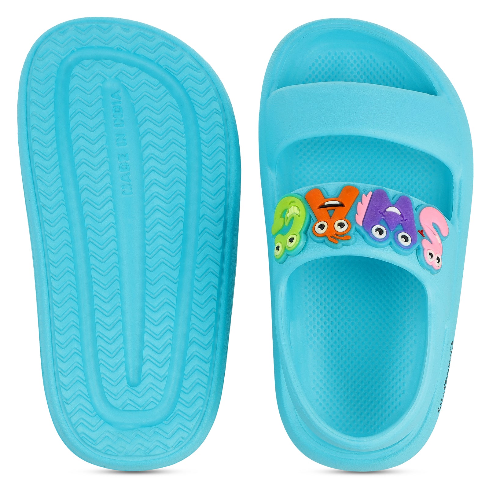 Walkaroo Kids Solid Clog Sandals - WK374 Sky Blue