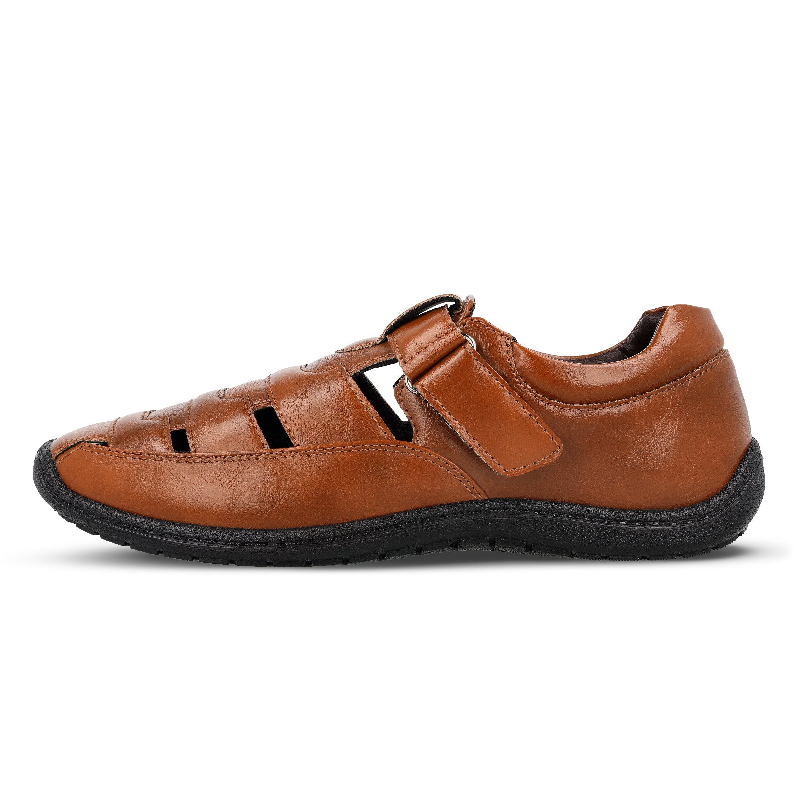 Walkaroo Xgo Gents Solid Roman Sandals - WF6259 Tan