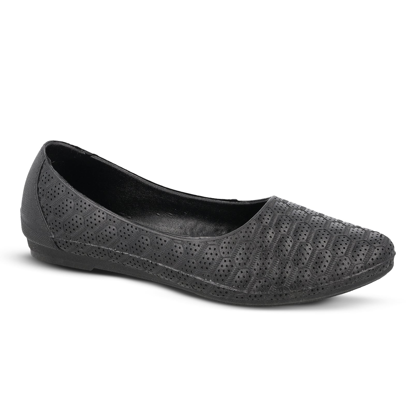 Walkaroo Go Womens Melange Belly Shoes - 12801 Black