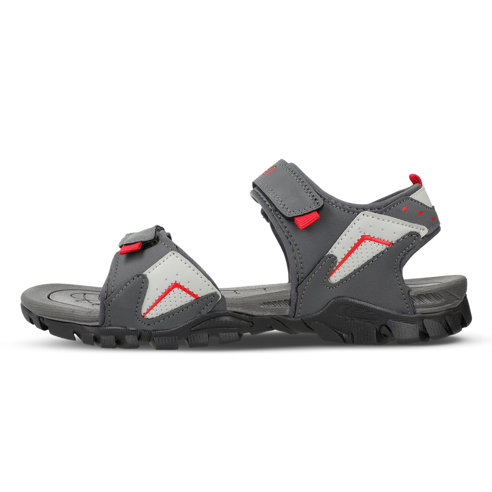 Walkaroo Men Strappy Floater Sandals - WC4362 Grey Red
