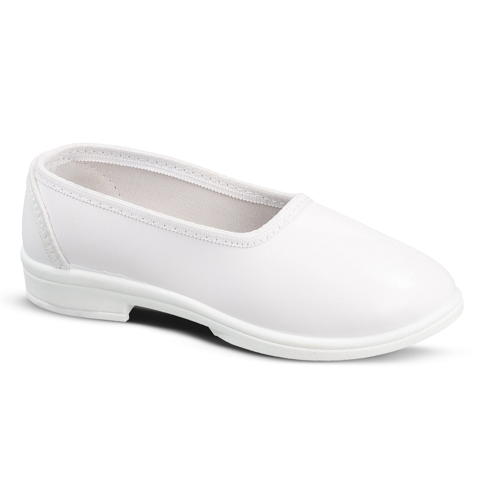 Kids Slip-On school Shoe - WV593 White