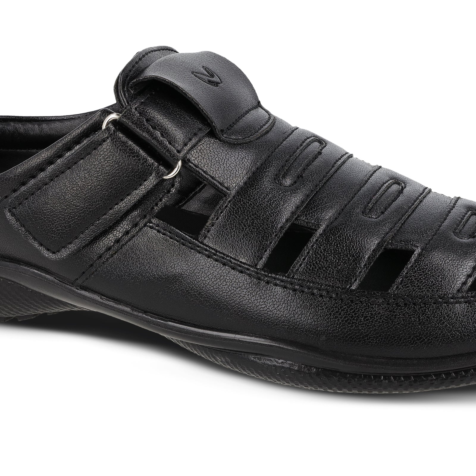 Walkaroo Men Roman Sandals - WF6258 Black