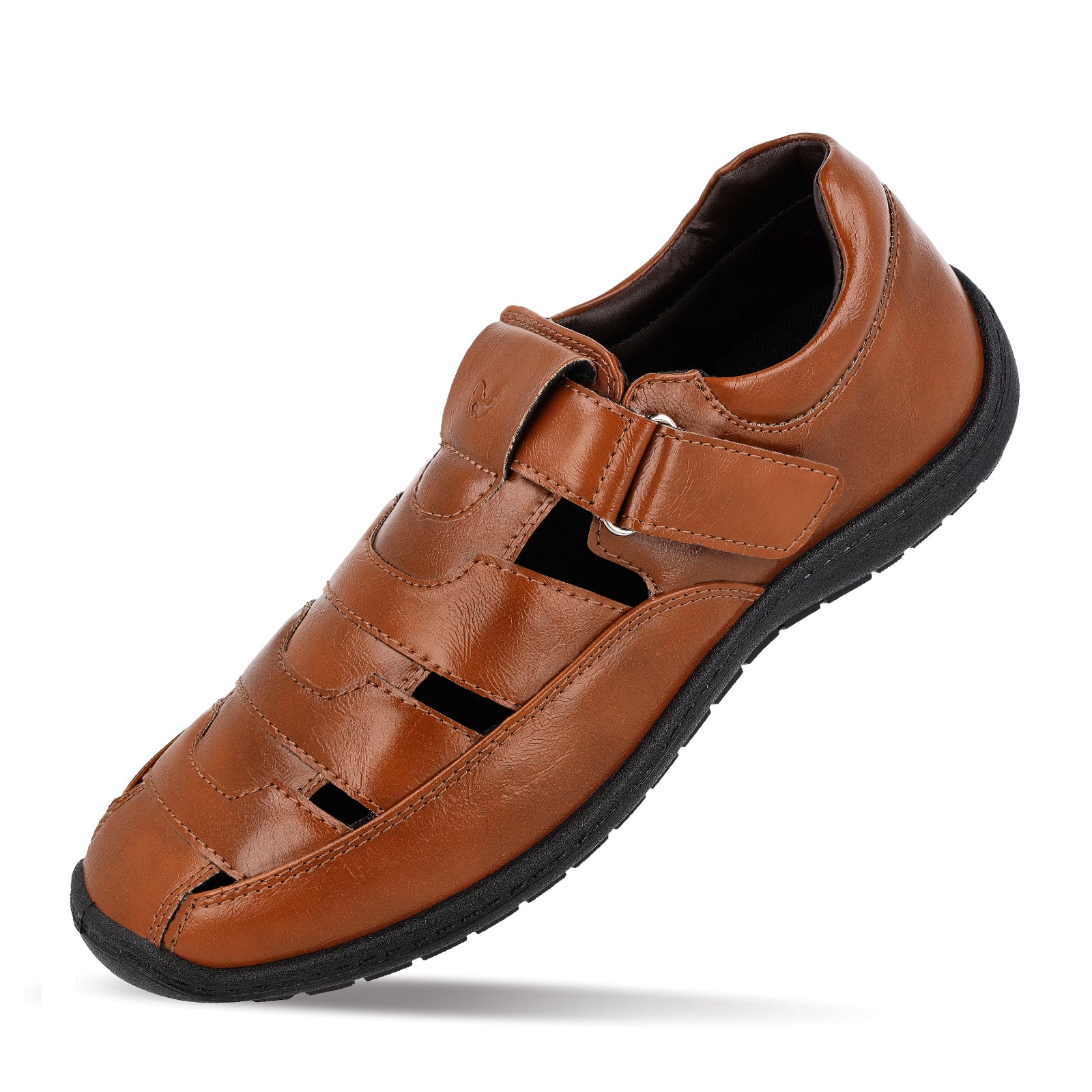 Walkaroo Xgo Gents Solid Roman Sandals - WF6259 Tan