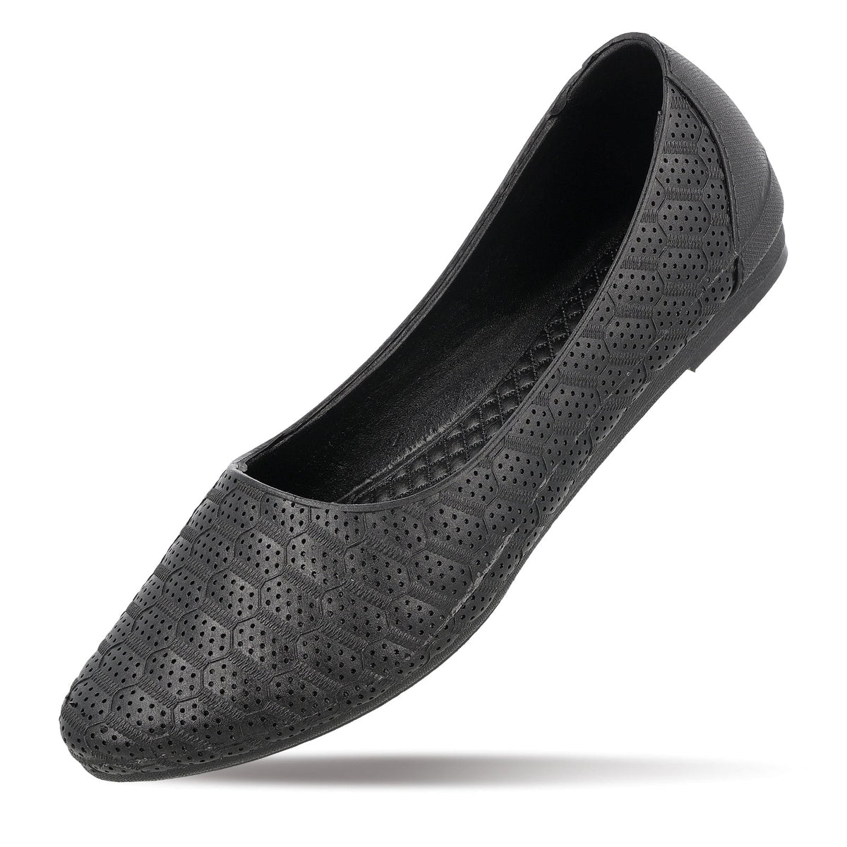 Walkaroo Go Womens Melange Belly Shoes - 12801 Black