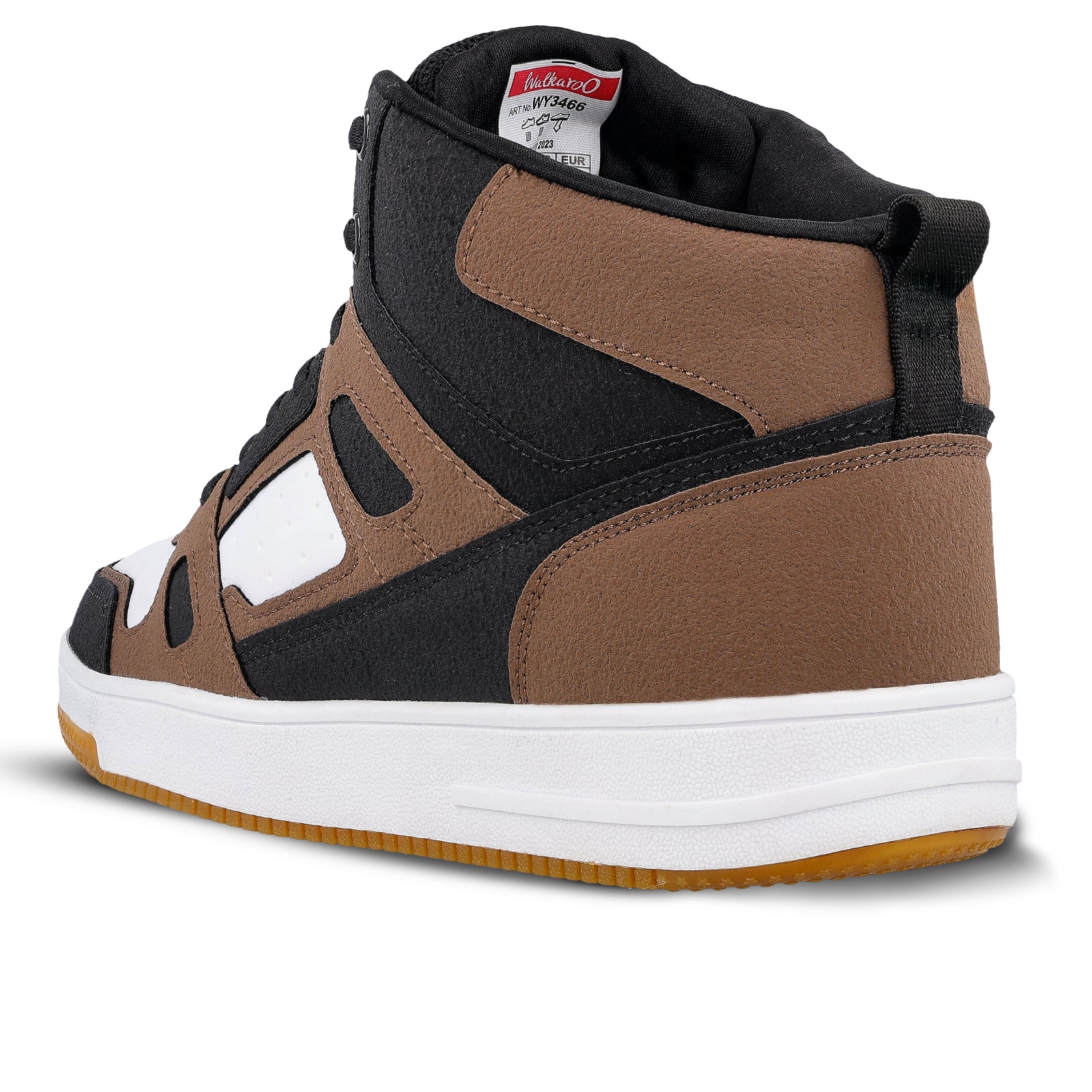 Men's High Top Sneakers - WY3466 Black Brown