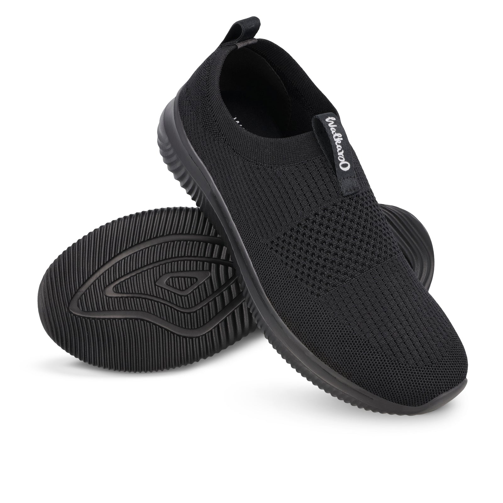Men`s Slip-on Walking Shoes - WS9551 Black Black