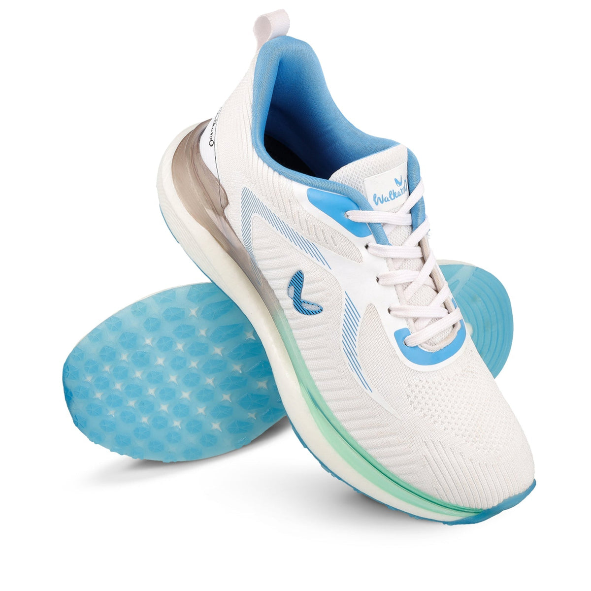 Men's Lace-up Sports Shoes - WS9122 White Turquoise