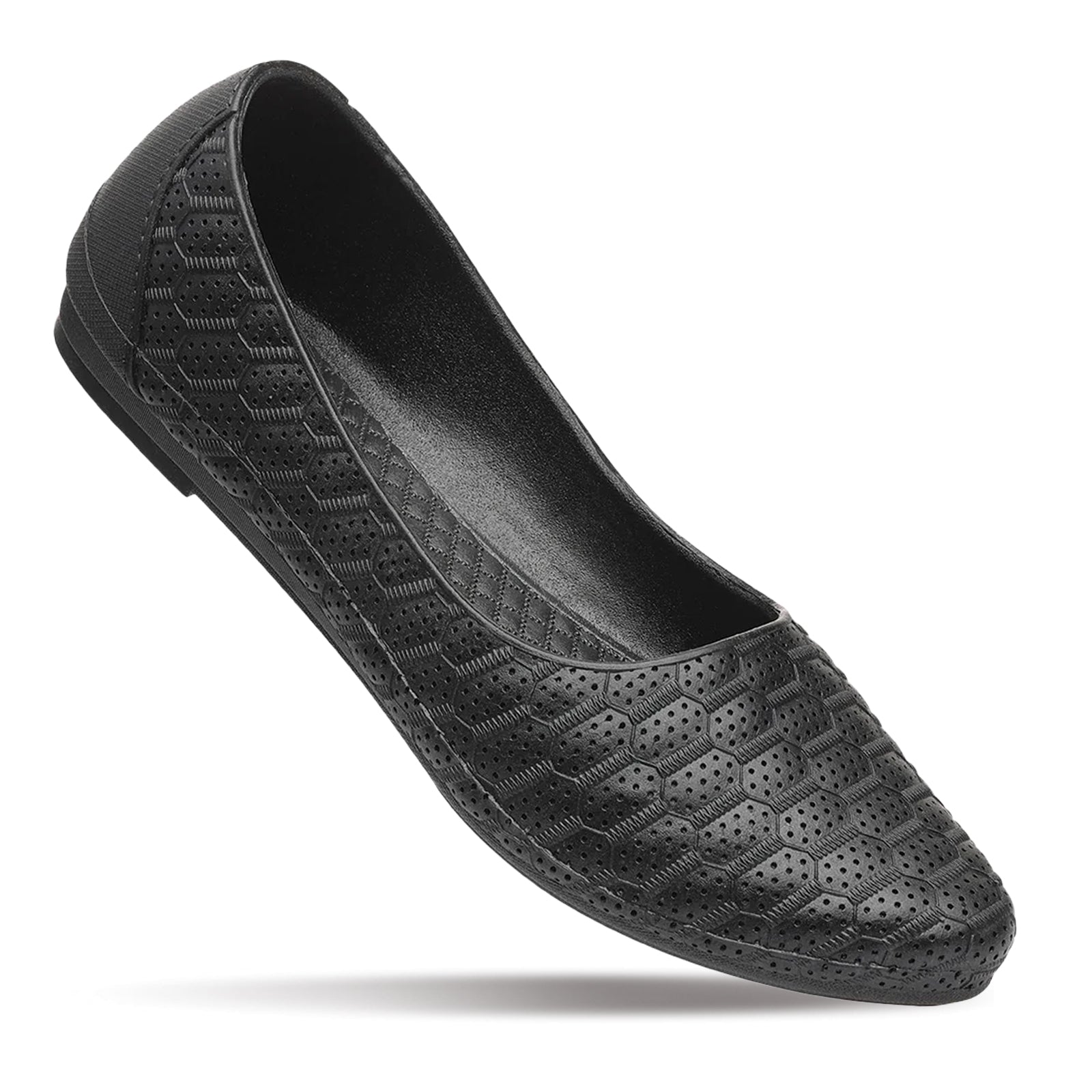 Walkaroo Go Womens Melange Belly Shoes 12801 Black1