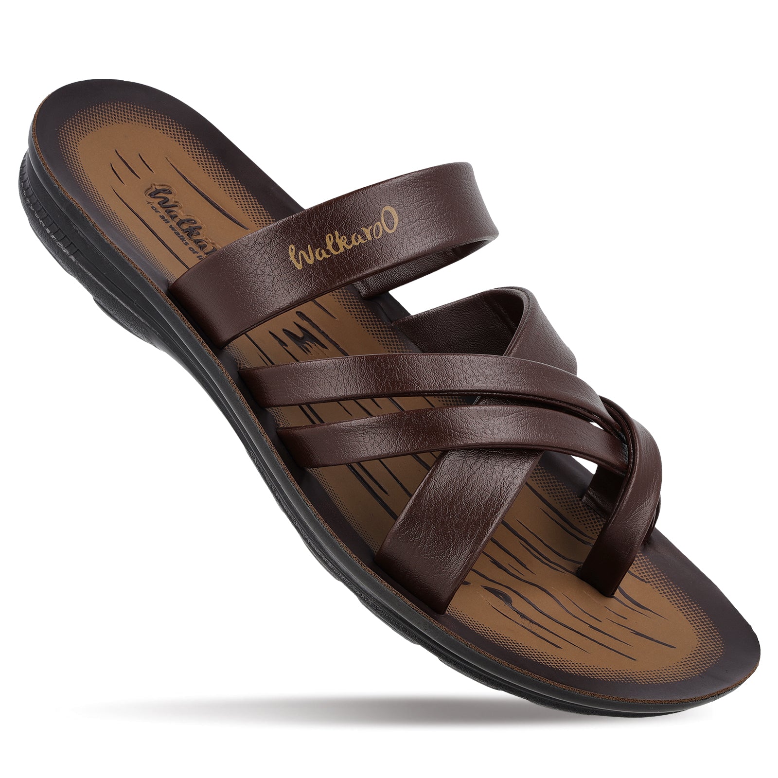 Shop Men's Daily Wear Sandals W5687 S Brown Online – Walkaroo