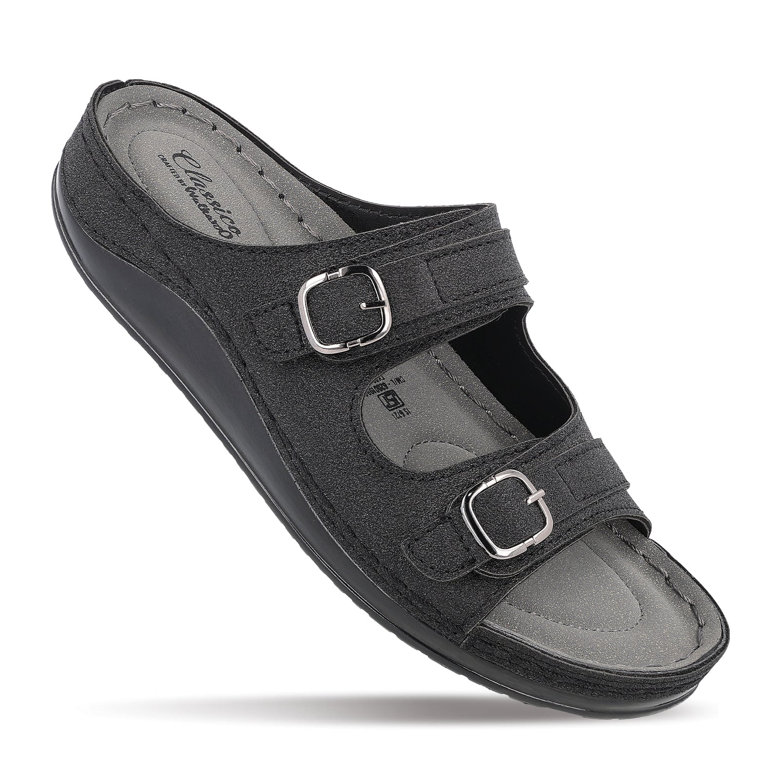 Women's Daily Wear Comfort Sandals - WLP74008 Black