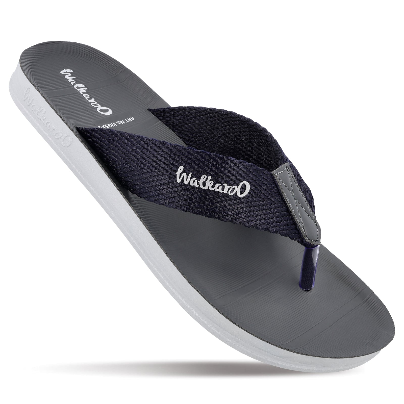 Walkaroo Men Solid Thong Sandals - WG5002 Blue