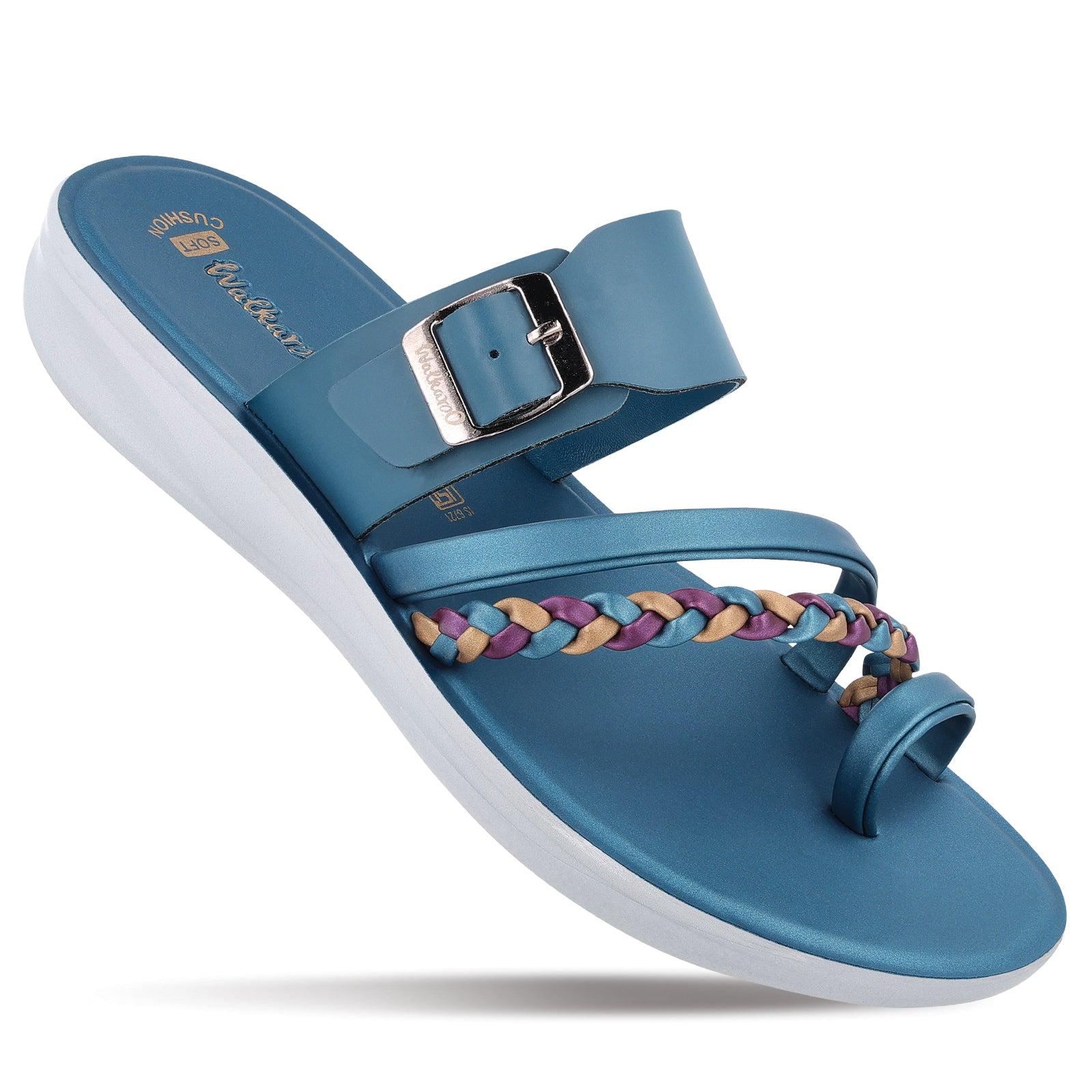 Women's Daily Wear Sandals WLR72005 Peacock Blue – Walkaroo Footwear