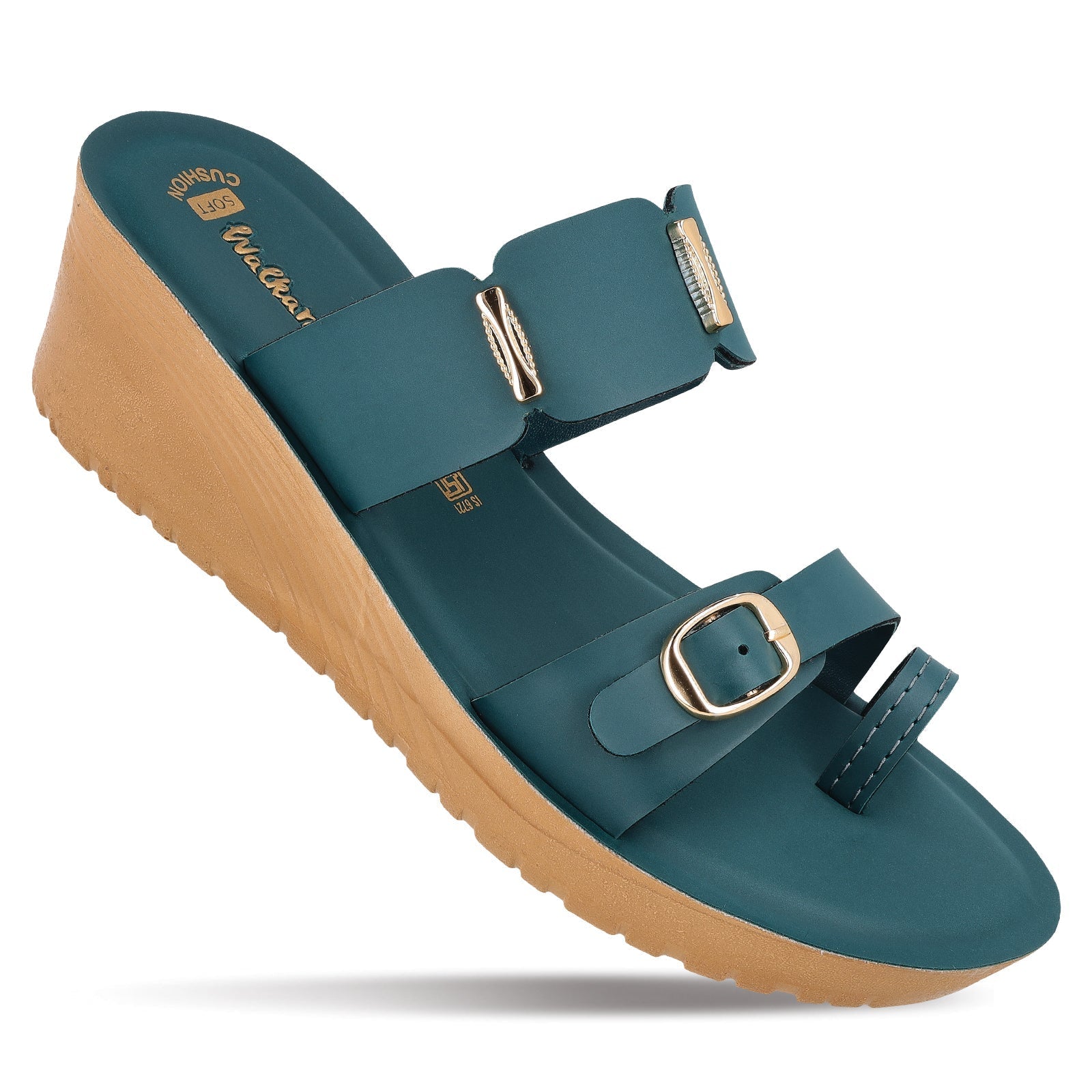 Women's Wedge Heel Sandals - WLR74020 Green