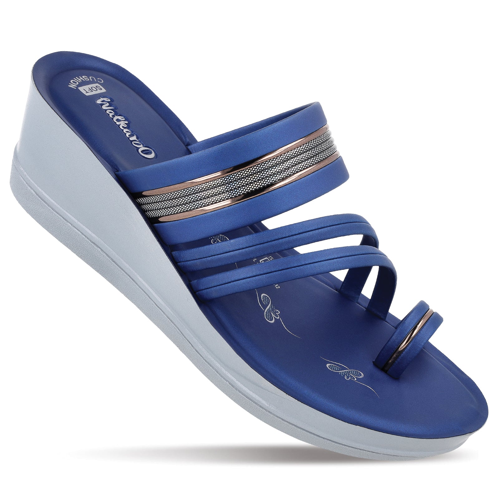 Women's Wedge Heel Sandals - WLR72007 Navy Blue