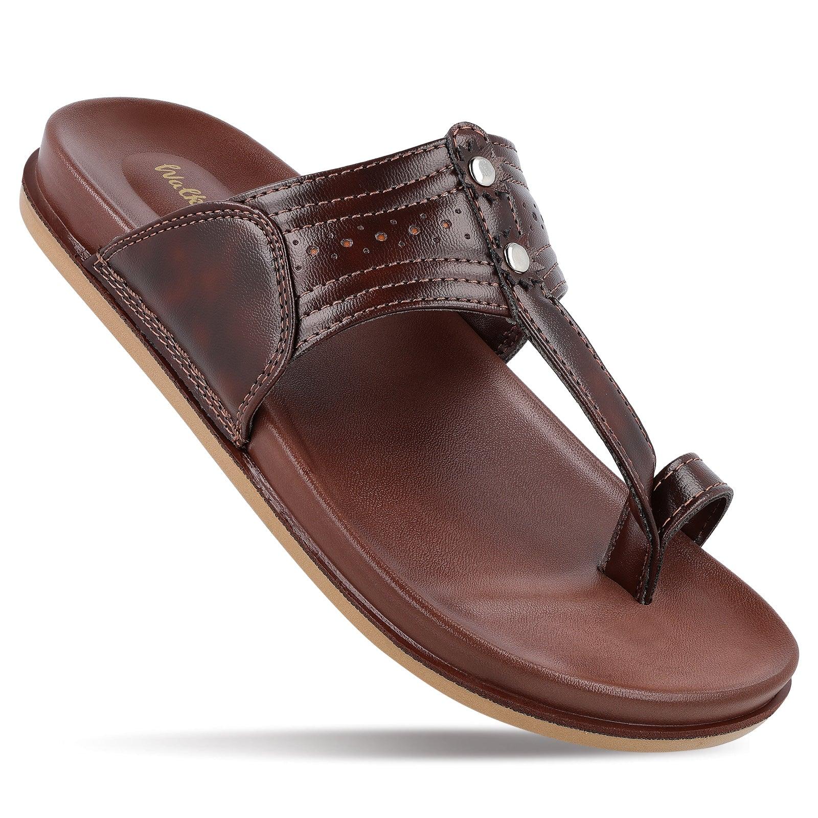Men's Traditional Chappal - WE1351 Brown