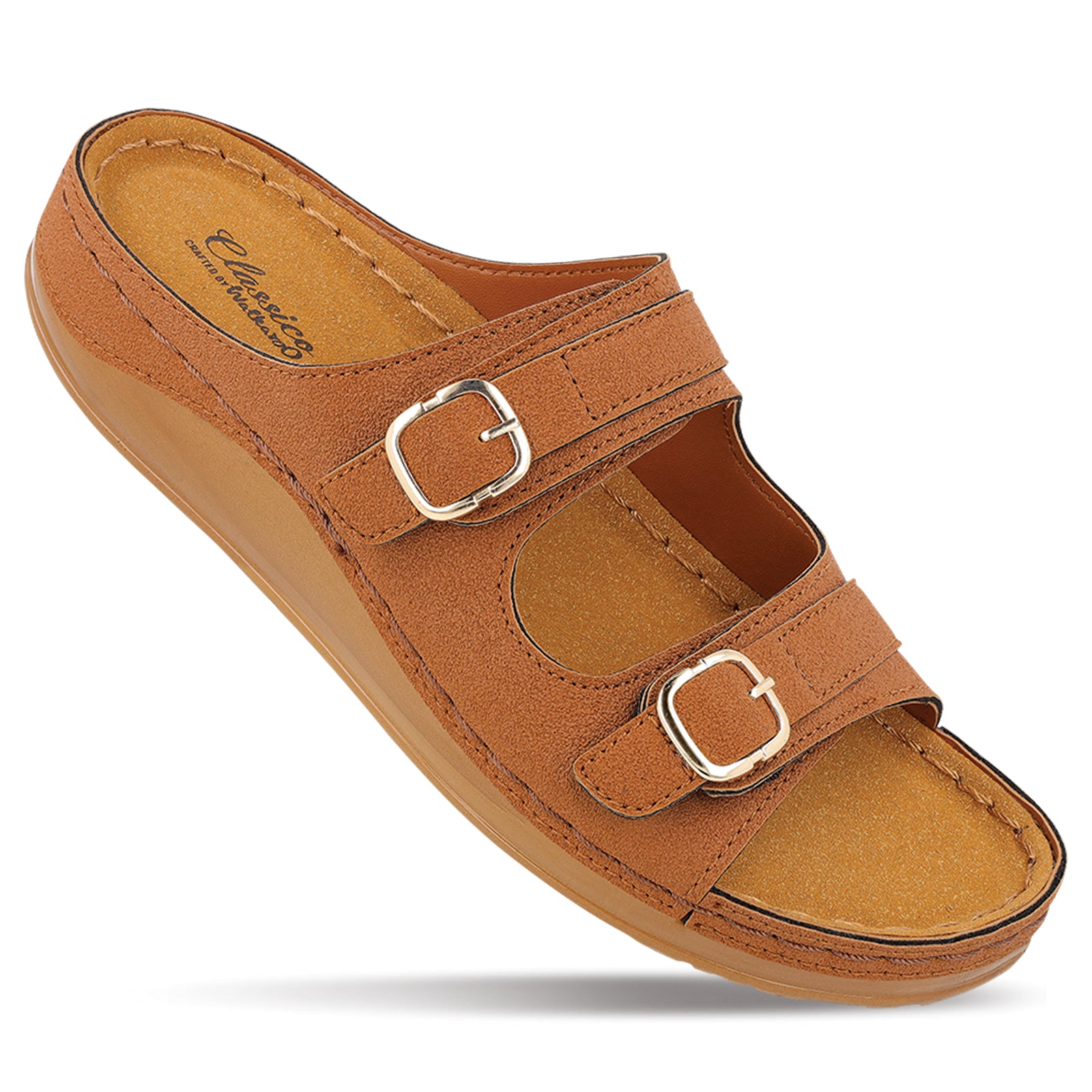 Shop Women's Daily Wear Comfort Sandals WLP74008 Brown Online