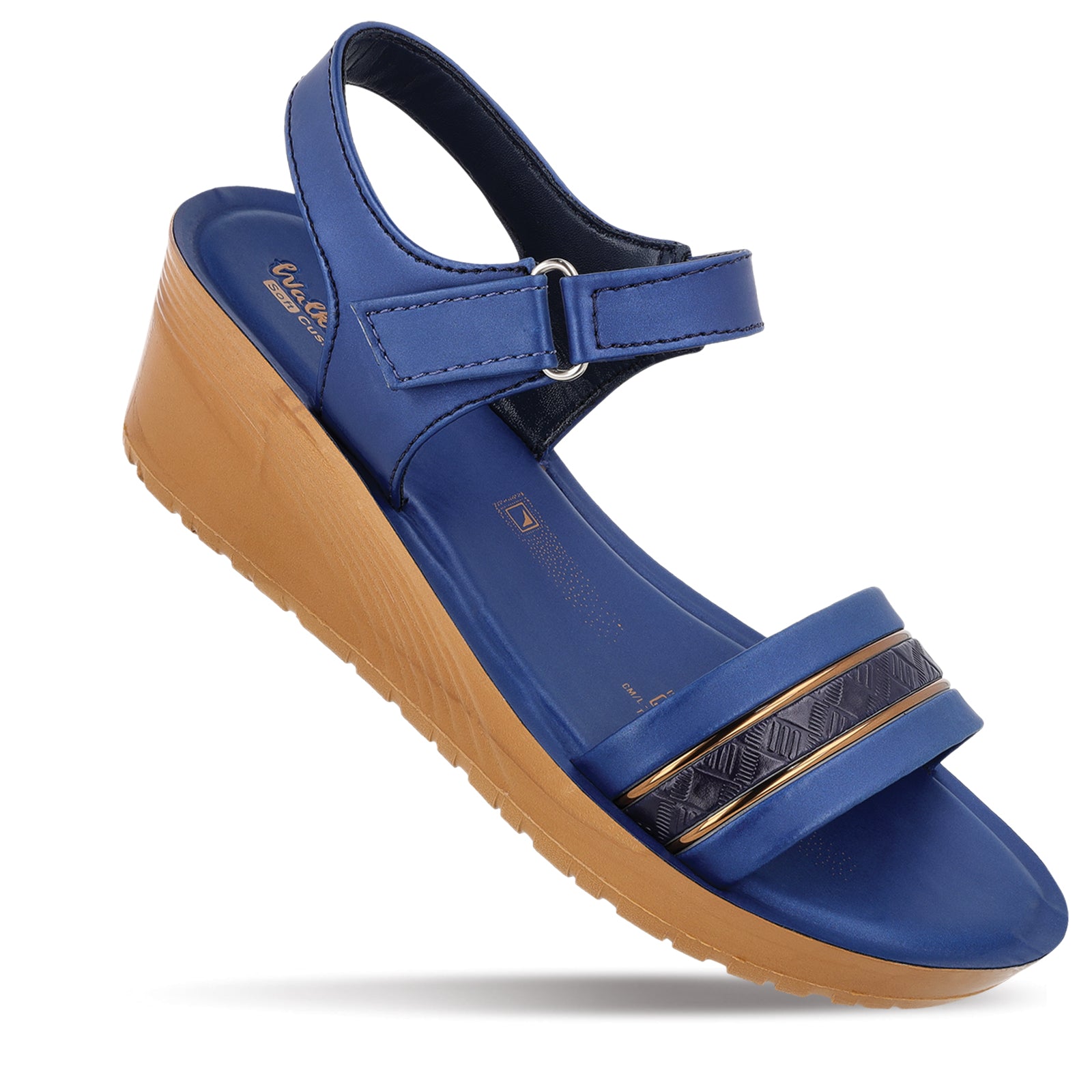 Women's Wedge Heel Sandals - WLR77025 Navy Blue