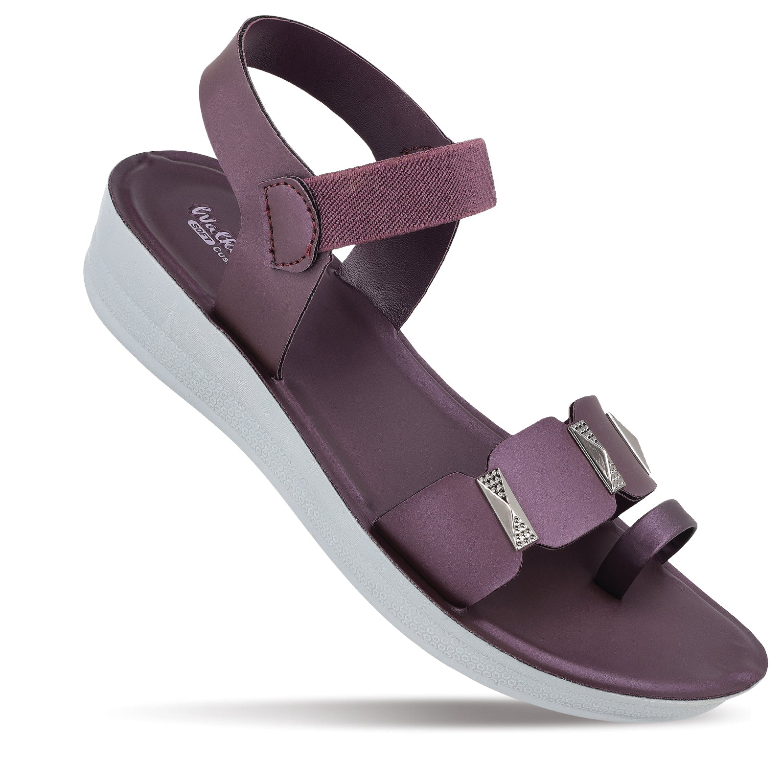 Women's Wedge Heel Sandals WLR77021 Purple – Walkaroo Footwear