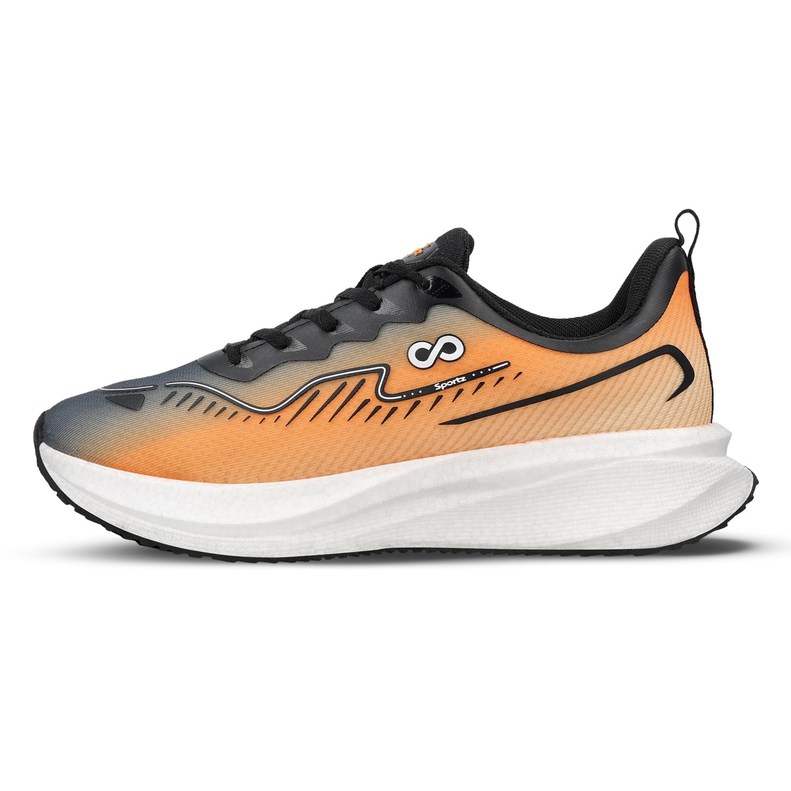 Men's Active Beads Sports Shoes - WS9163 Grey Orange