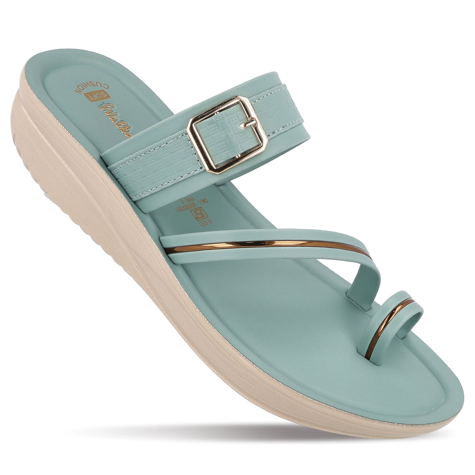 Women's Wedge Heel Sandals - WLR72032 Teal Blue