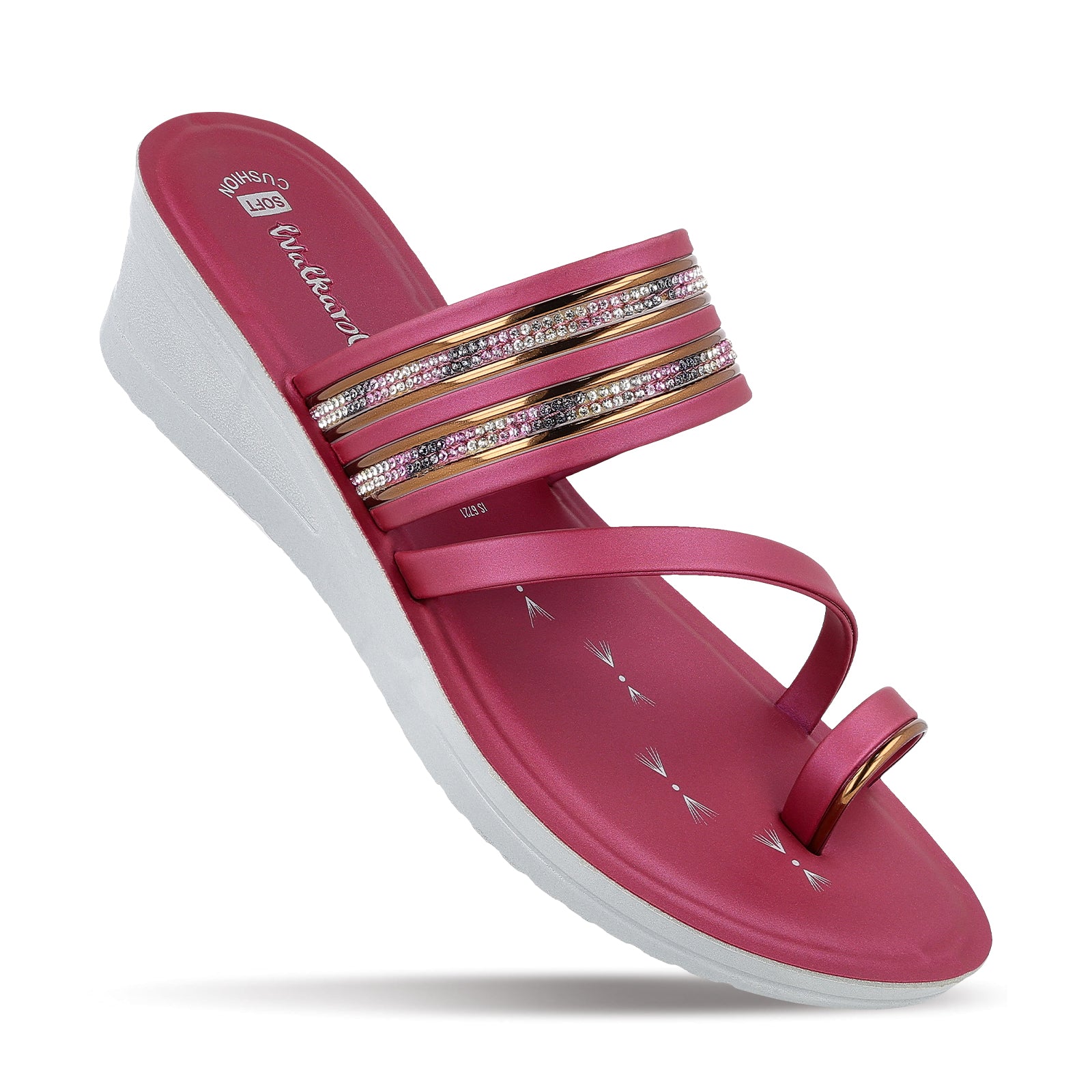 Women's Daily Wear Sandal WLR72013 Maroon – Walkaroo Footwear