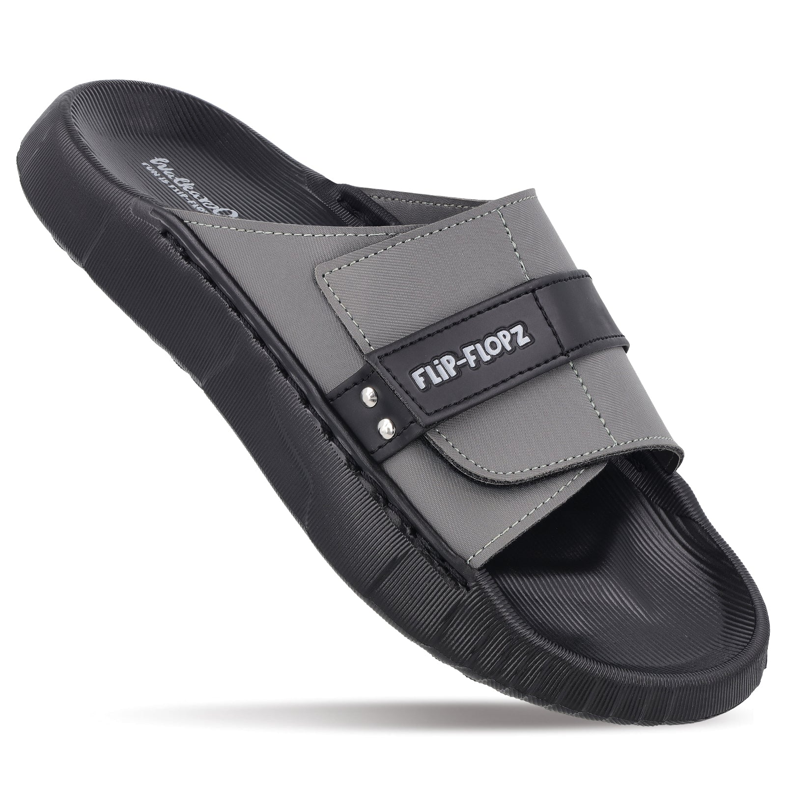 Men's Flip Flops- FGR41706 Black Grey