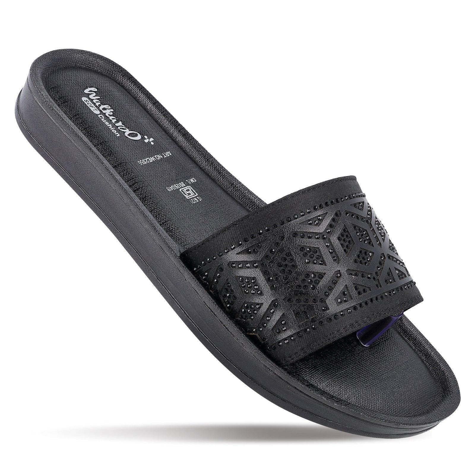 Women's Slide Sandals WE2355 Black - Main Image