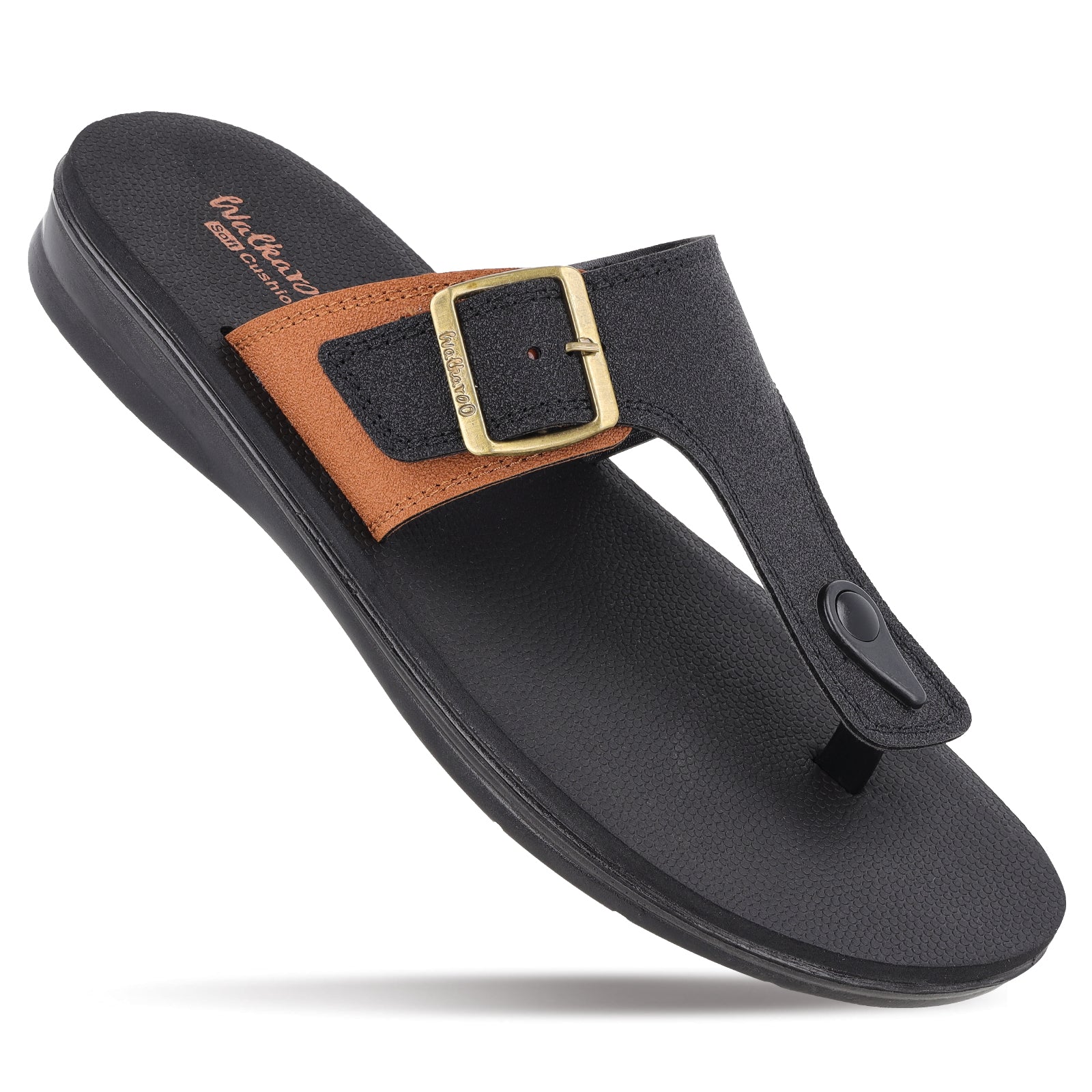 Men's Care Plus Sandal WGR53125 Black – Walkaroo Footwear