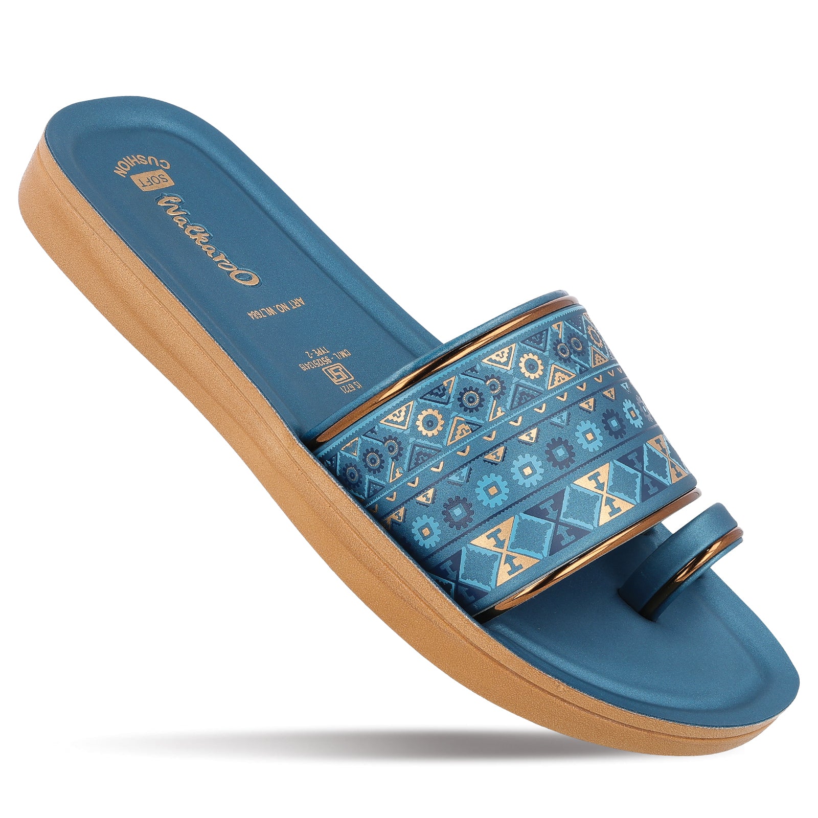 Women's Slide Sandals WL7684 Peacock Blue