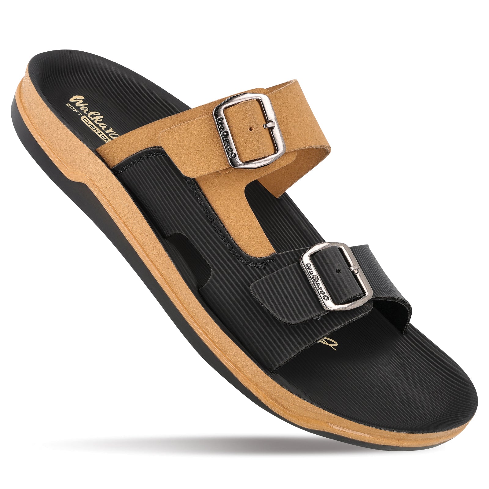 Men's Daily Wear Comfort Sandals - WGP53210 Black Beige