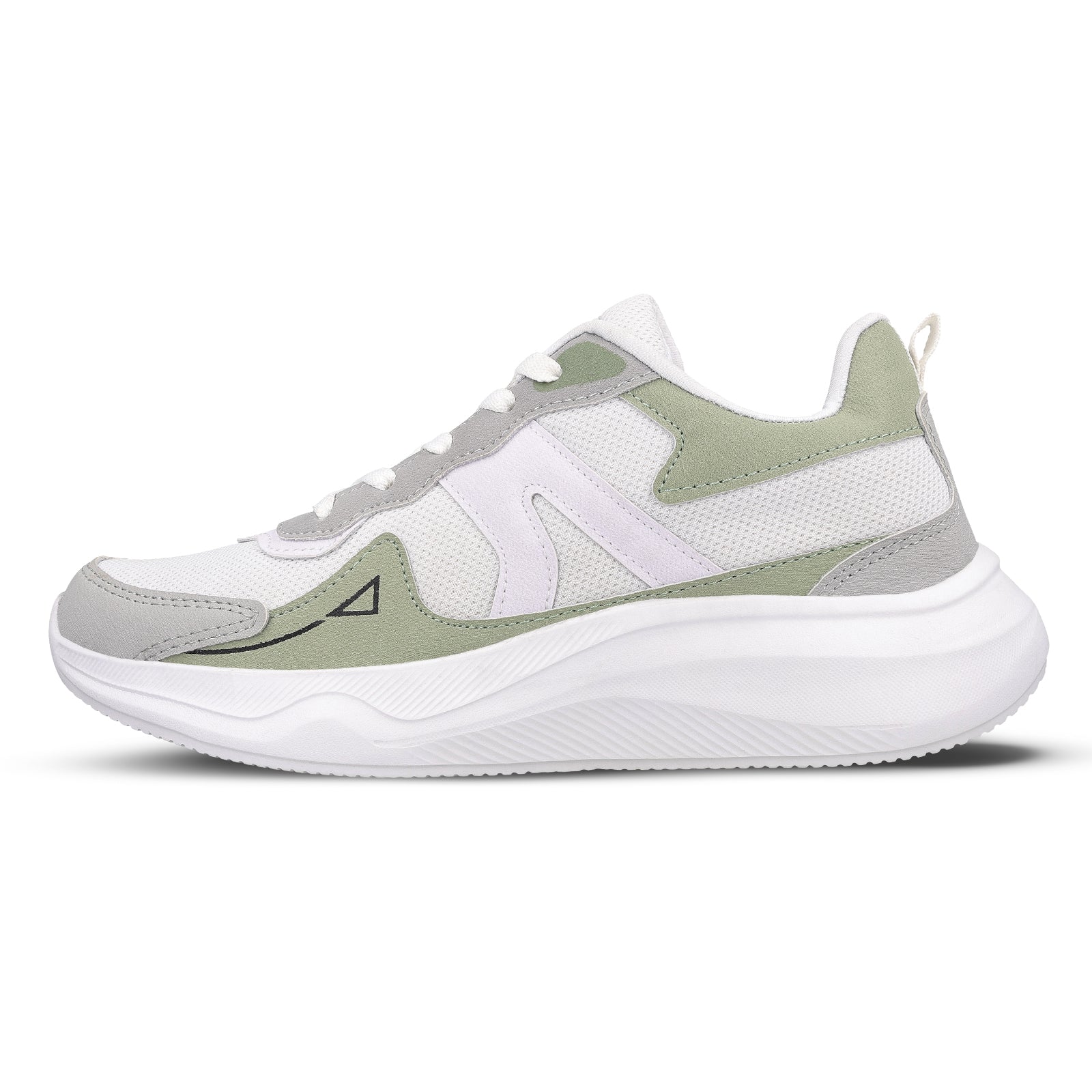 Men's Lace-up Sports Shoes - WS3122 White Green