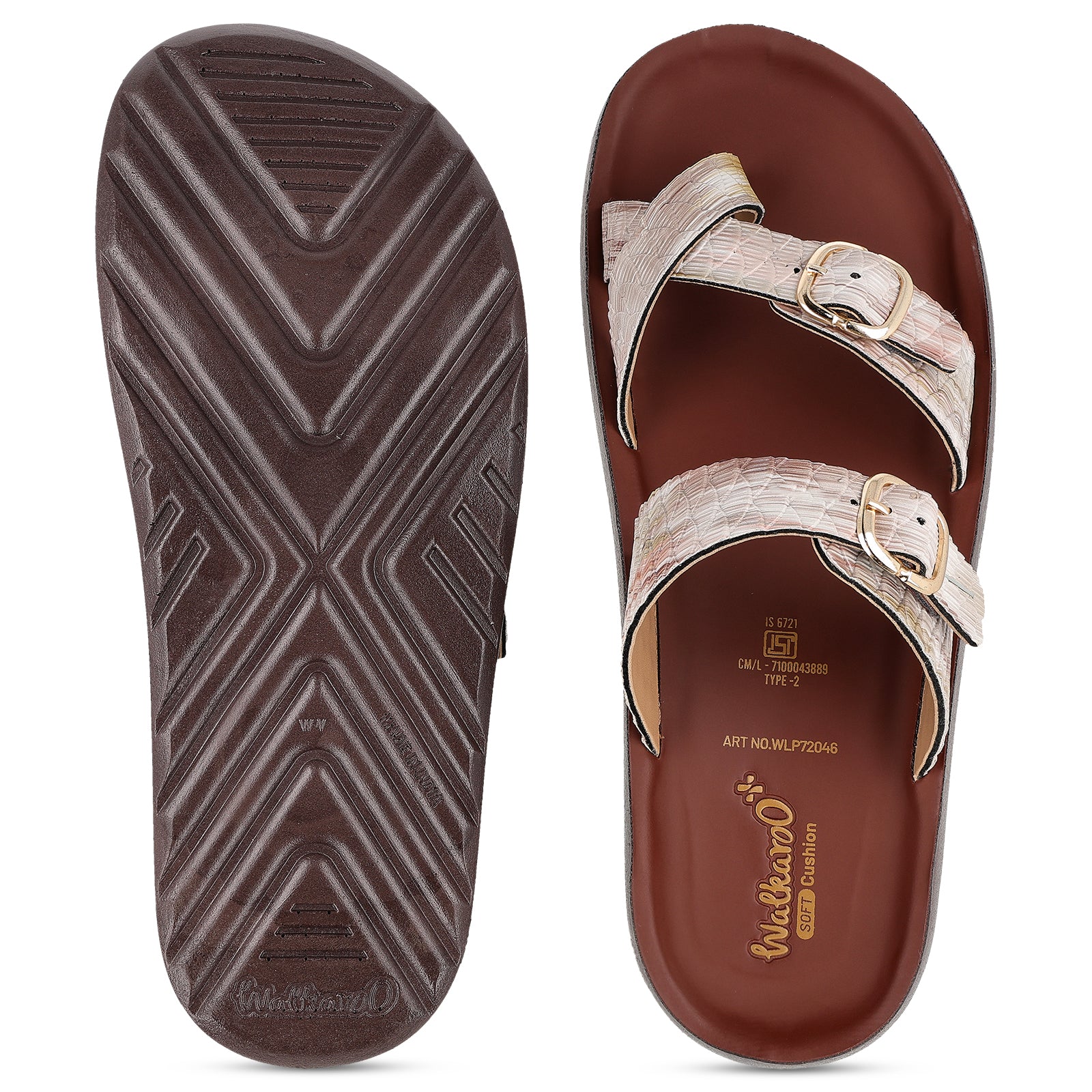 Women's Daily Wear Sandals - WLP72046 Brown