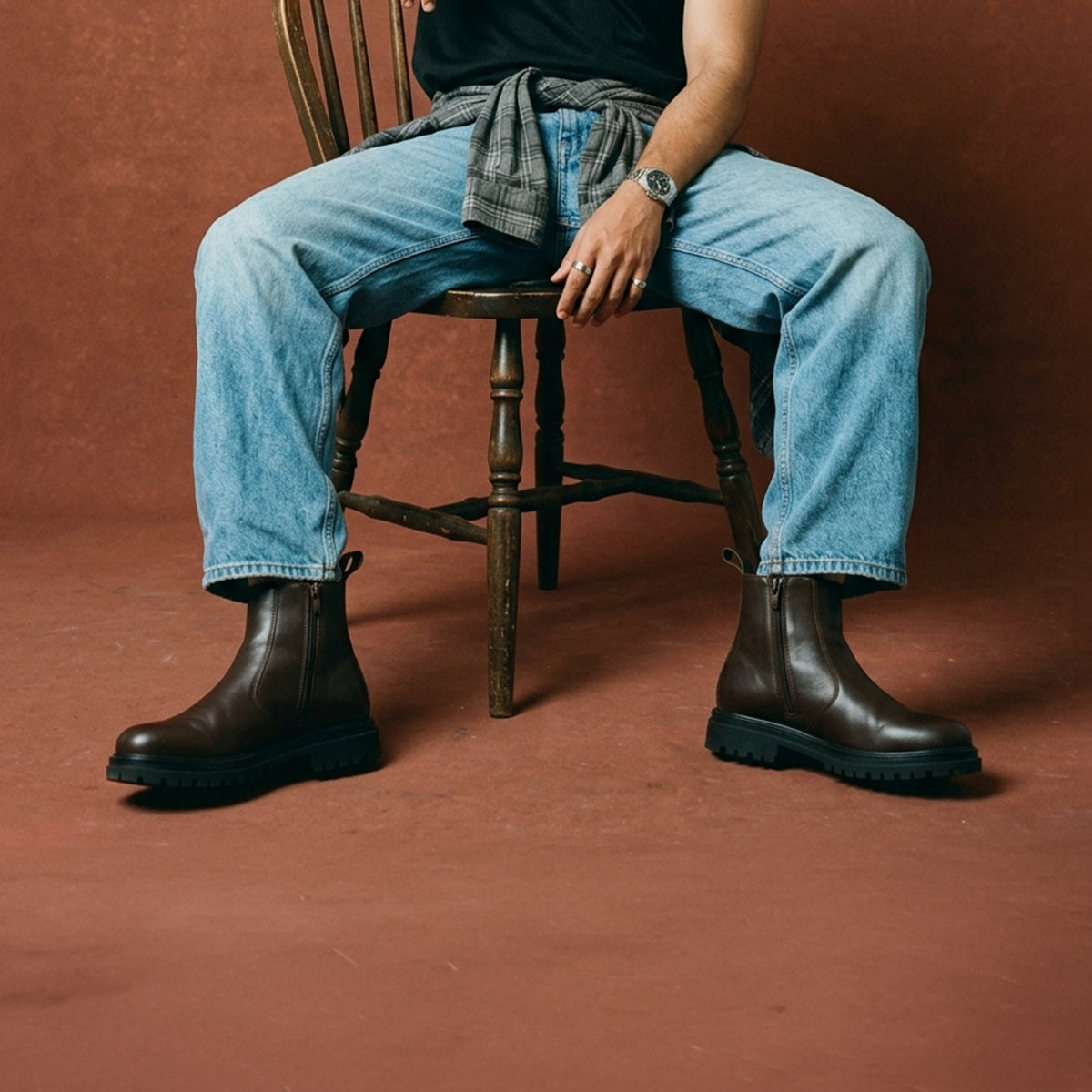 Men's Chelsea Boots - WGE26702 Brown