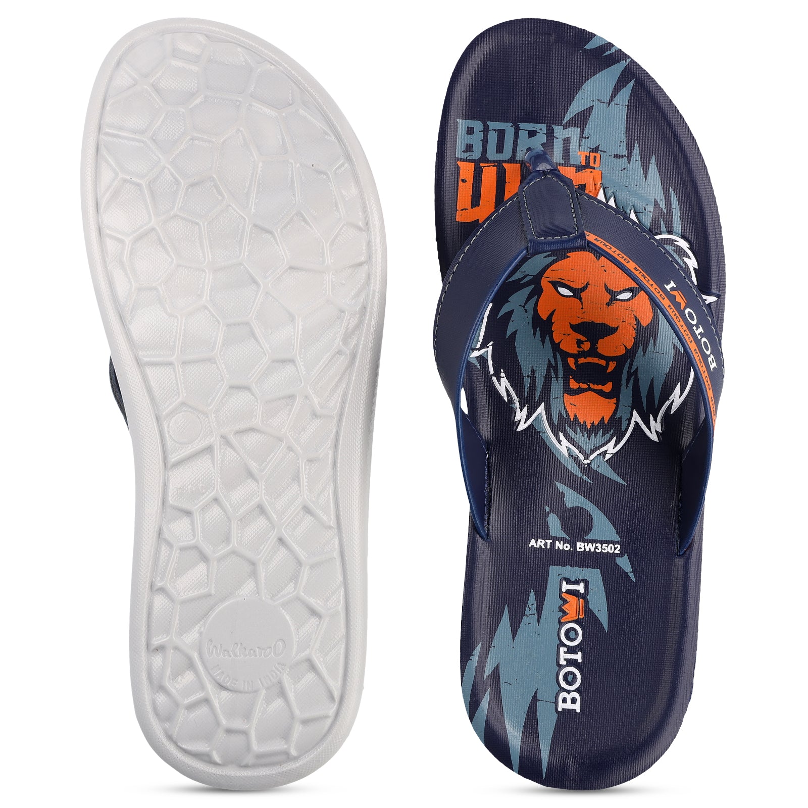 BOTOWI Men's Slipper - BW3502 Blue Orange