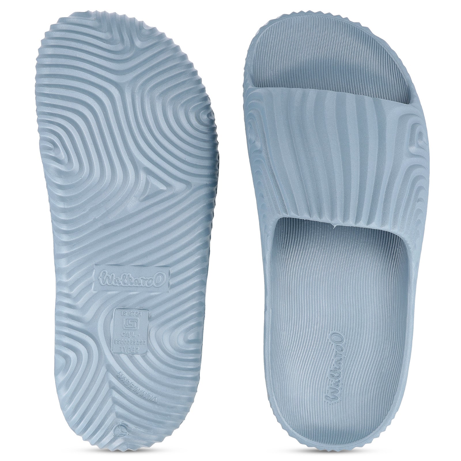 Men's Flip Flop Sliders - WC8769 Aqua Blue